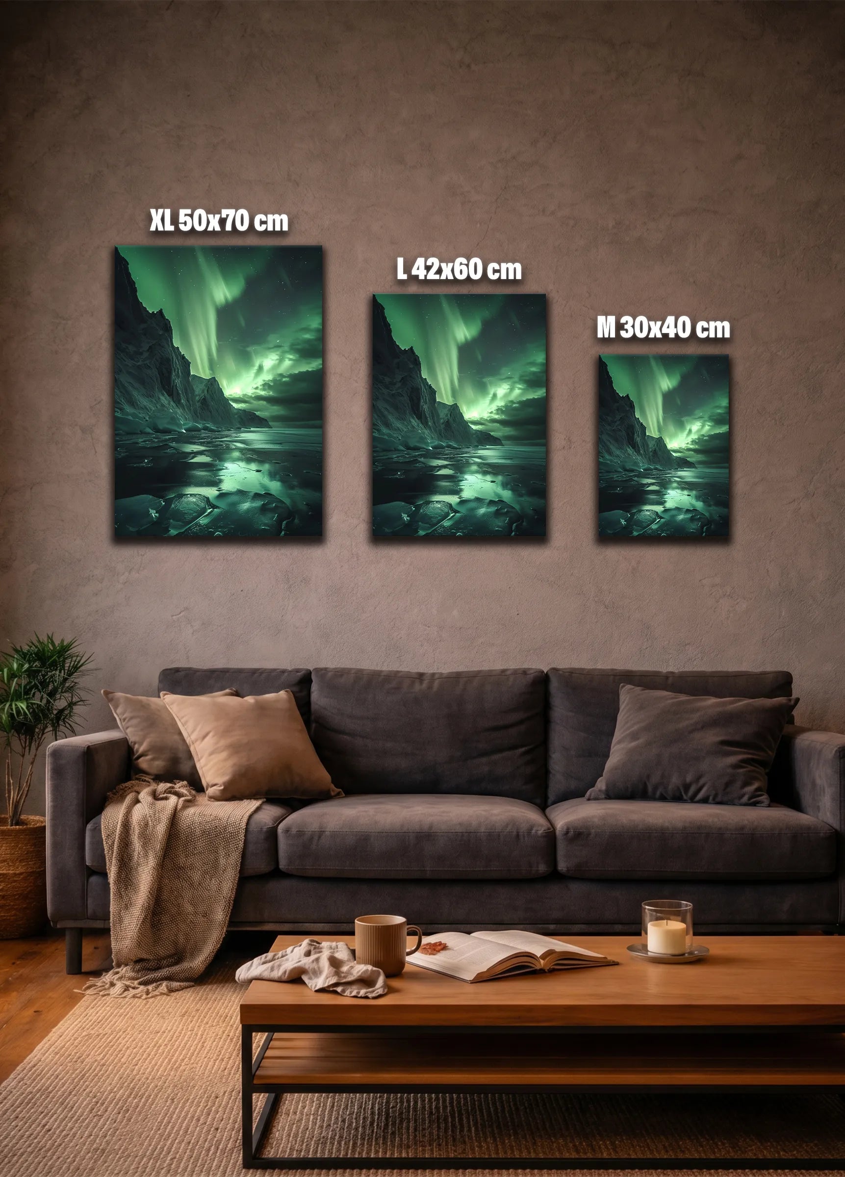 Metallbild - "Aurora Coast"