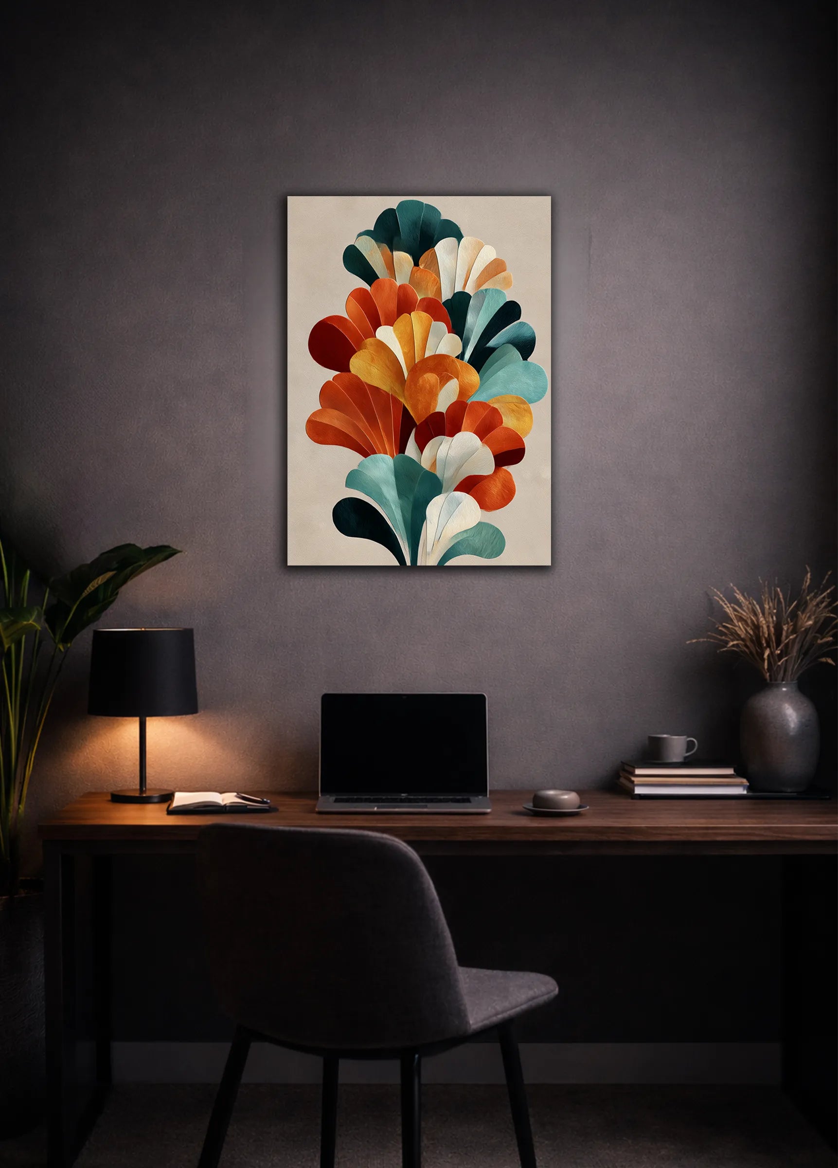 Metallbild - "Autumn Bloom"