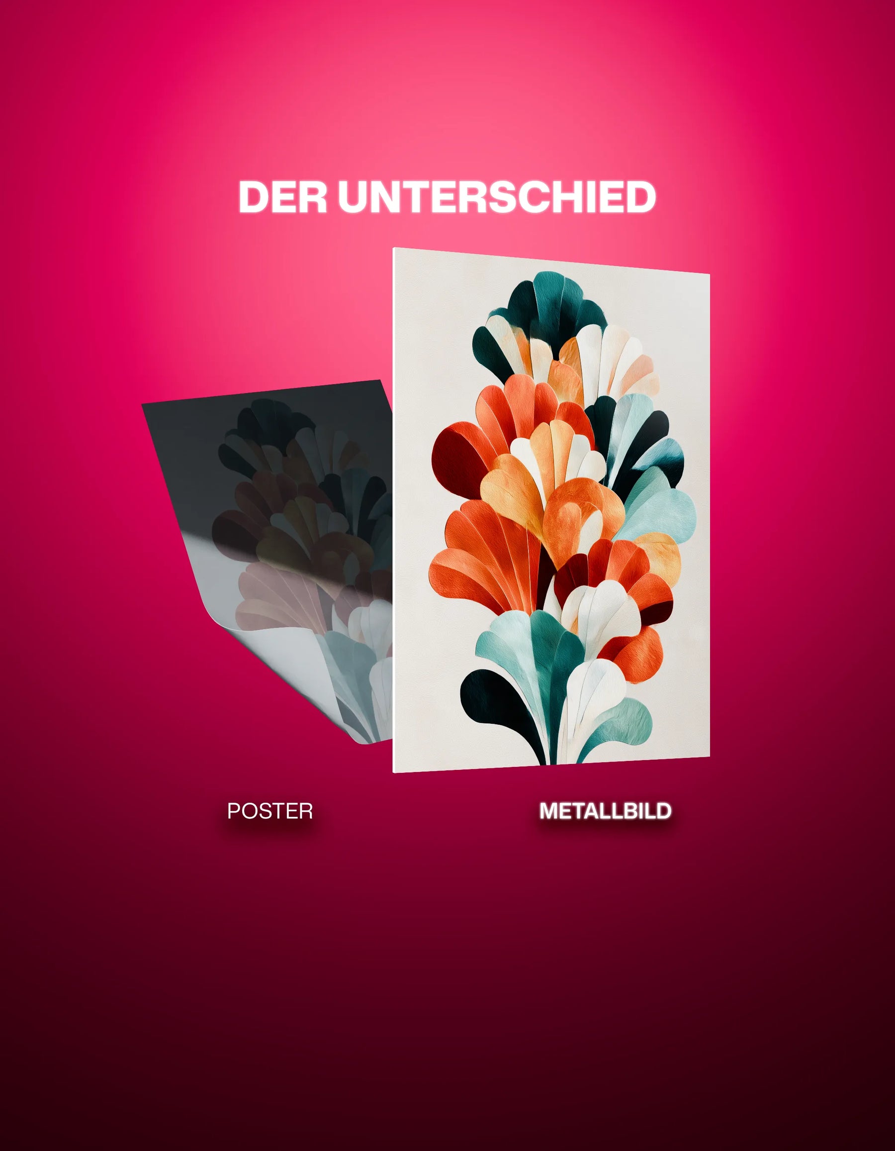 Metallbild - "Autumn Bloom"