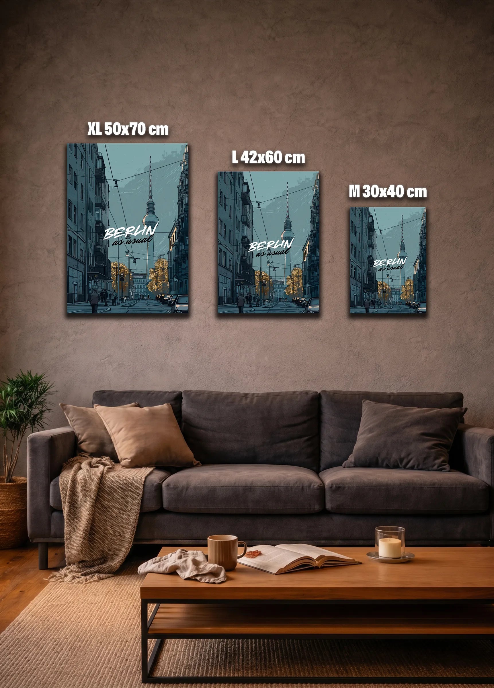 Metallbild - "Berlin Comic"