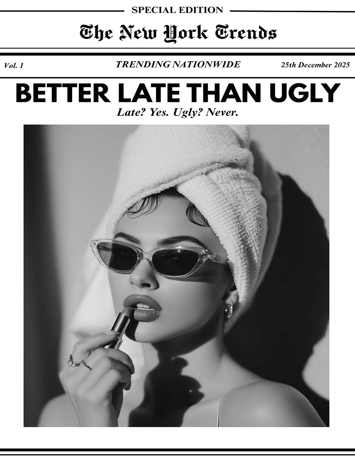 Metallbild - "Better Late Than Ugly"