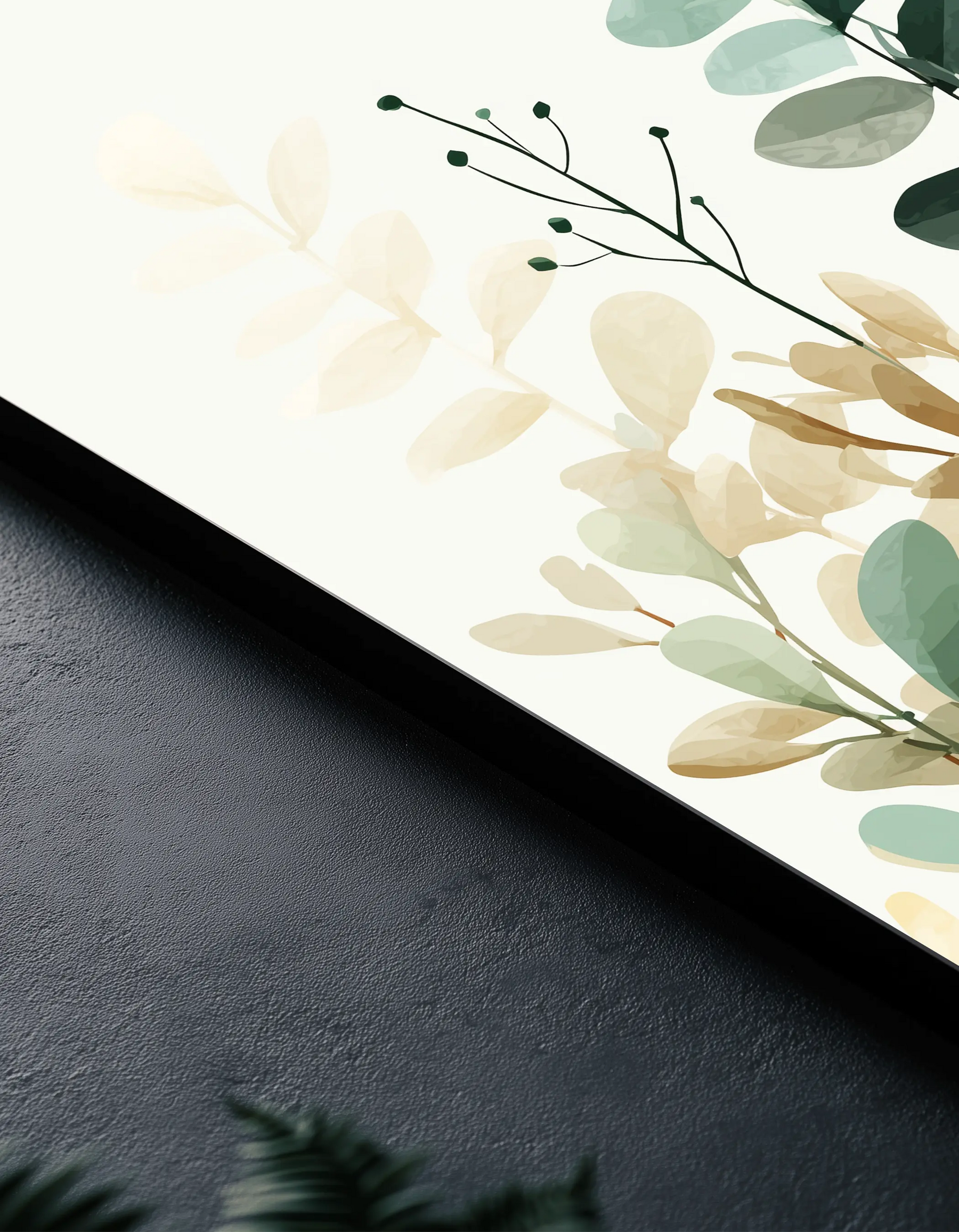 Metallbild - "Botanical Calm"