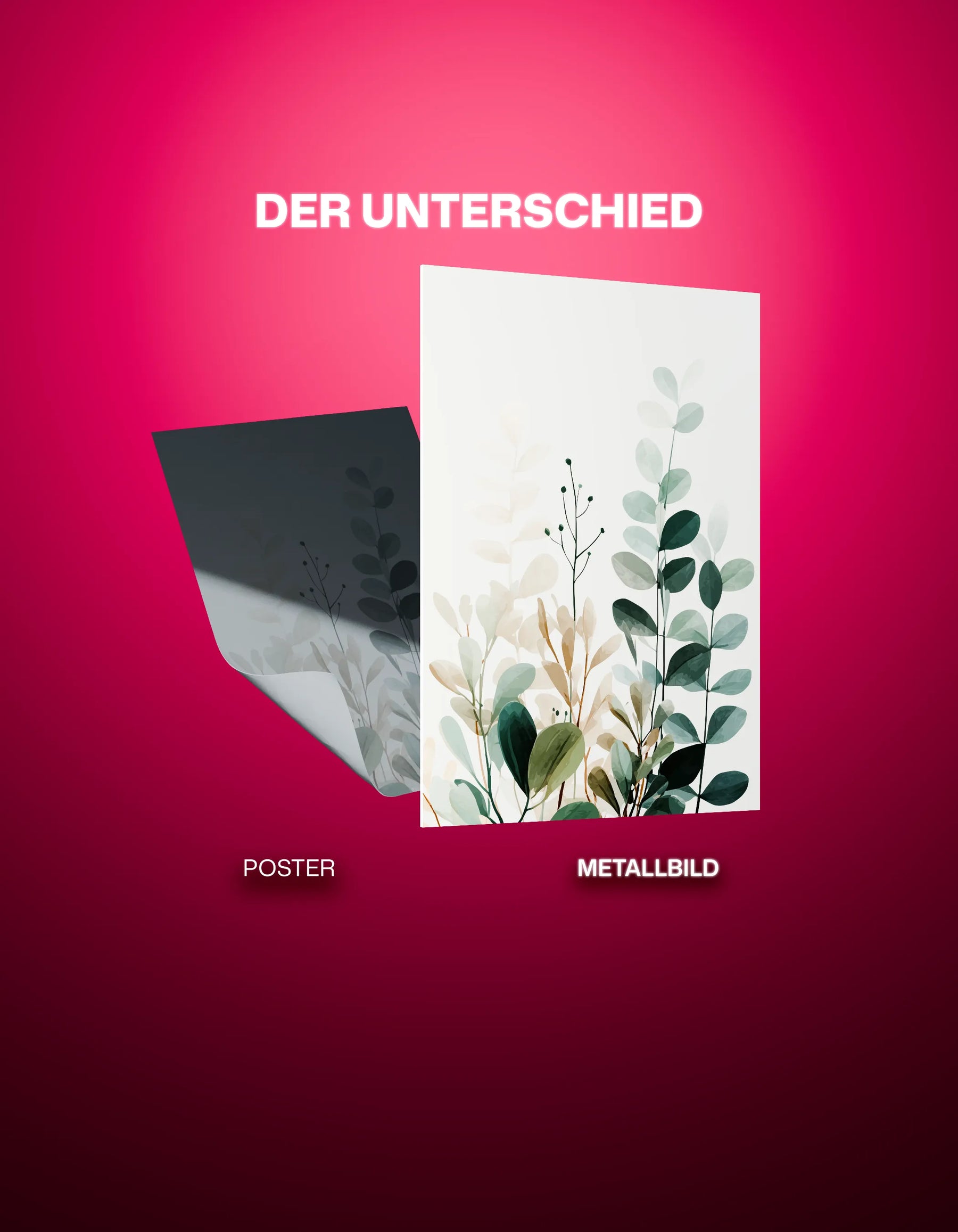 Metallbild - "Botanical Calm"