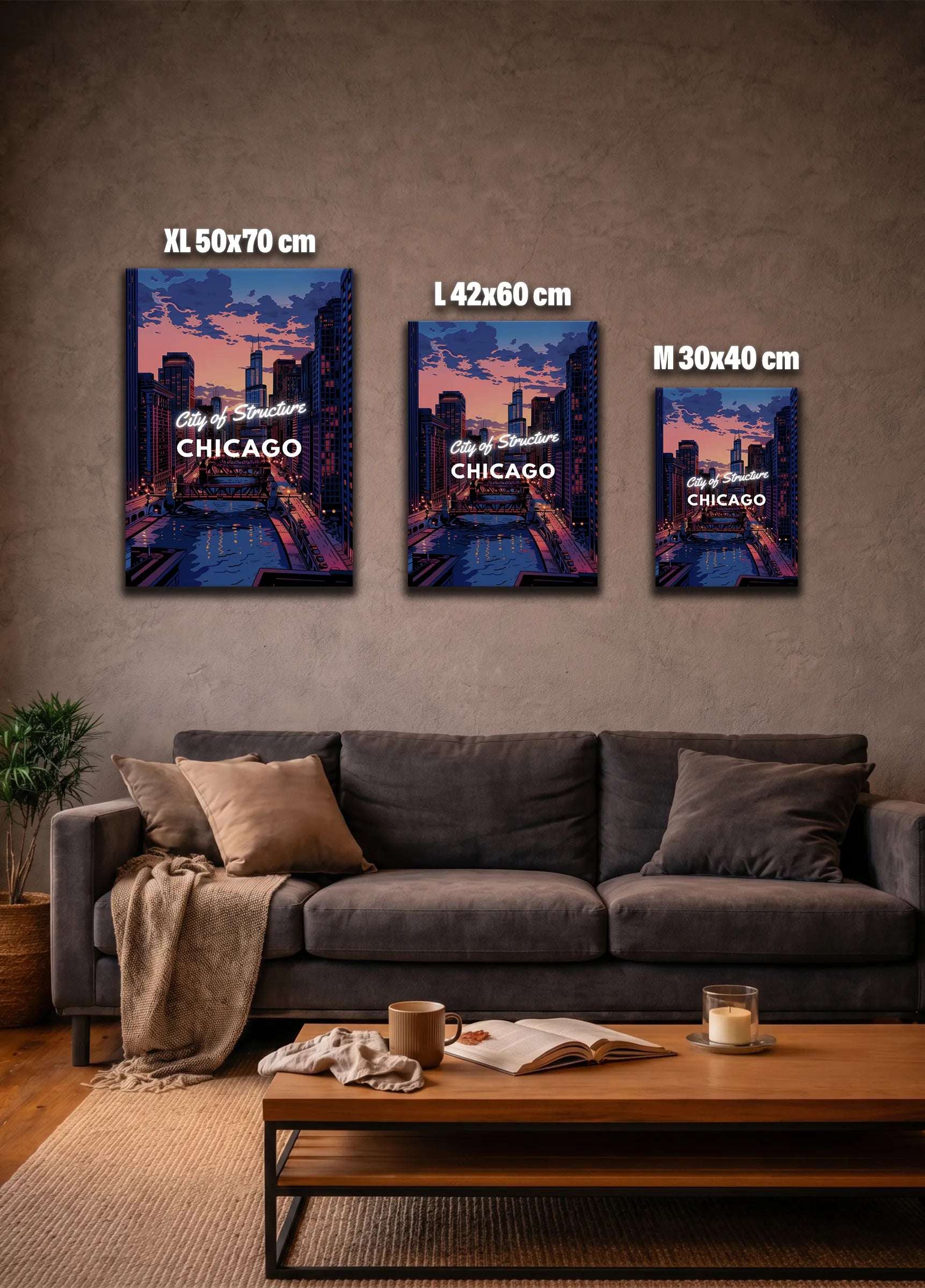 Metallbild - "Chicago Comic"