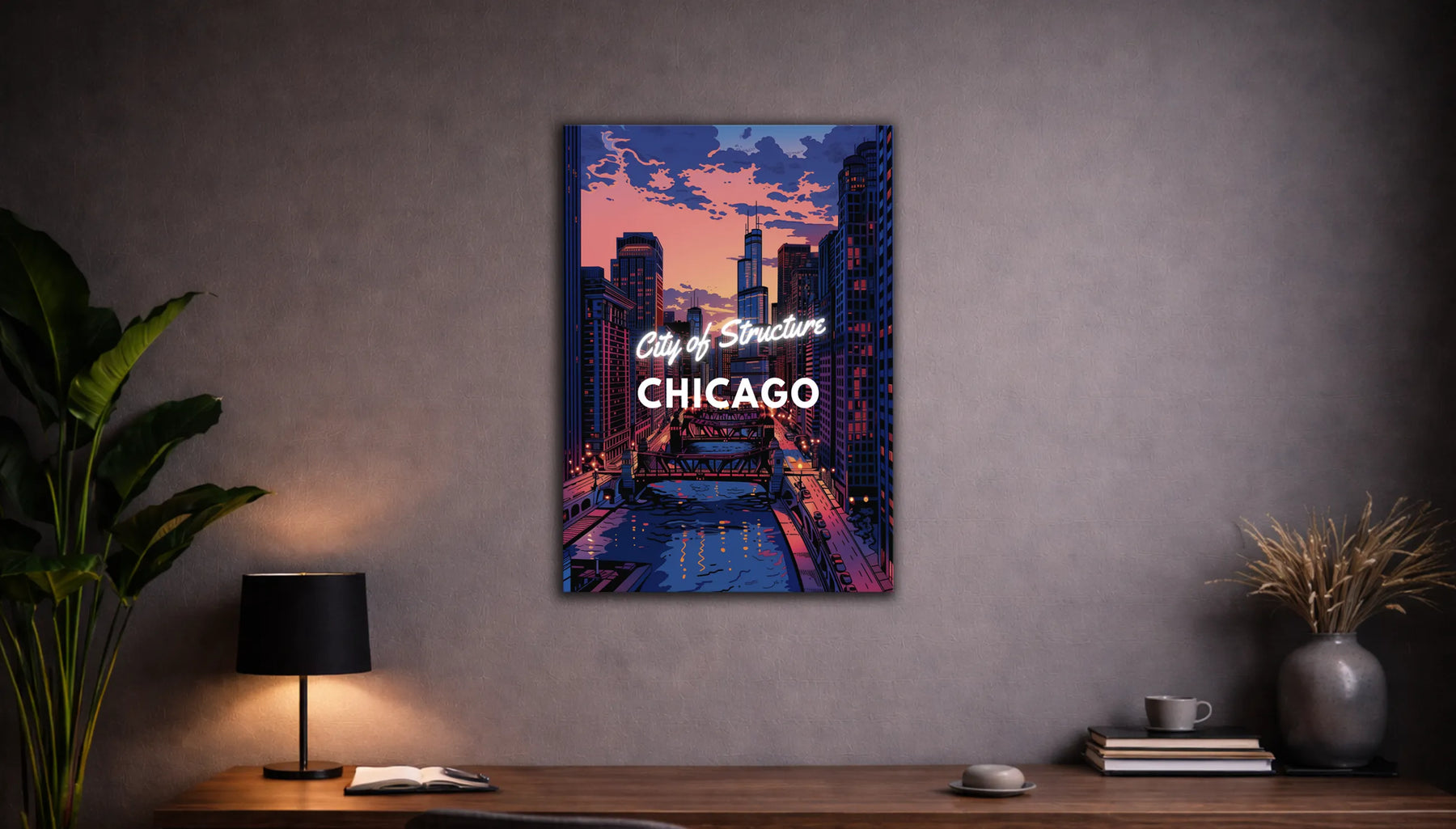 Metallbild - "Chicago Comic"