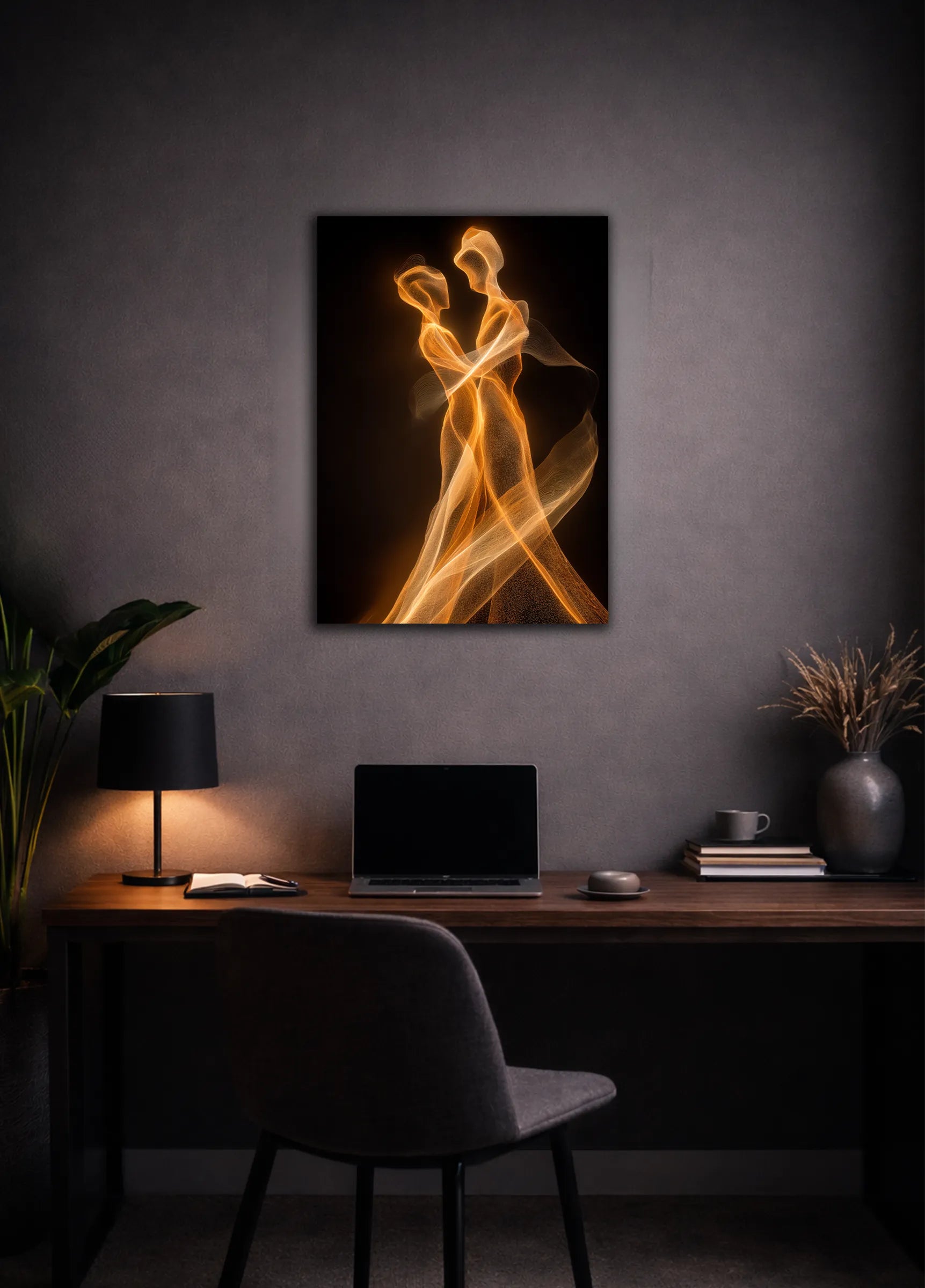 Metallbild - "Flame Couple"