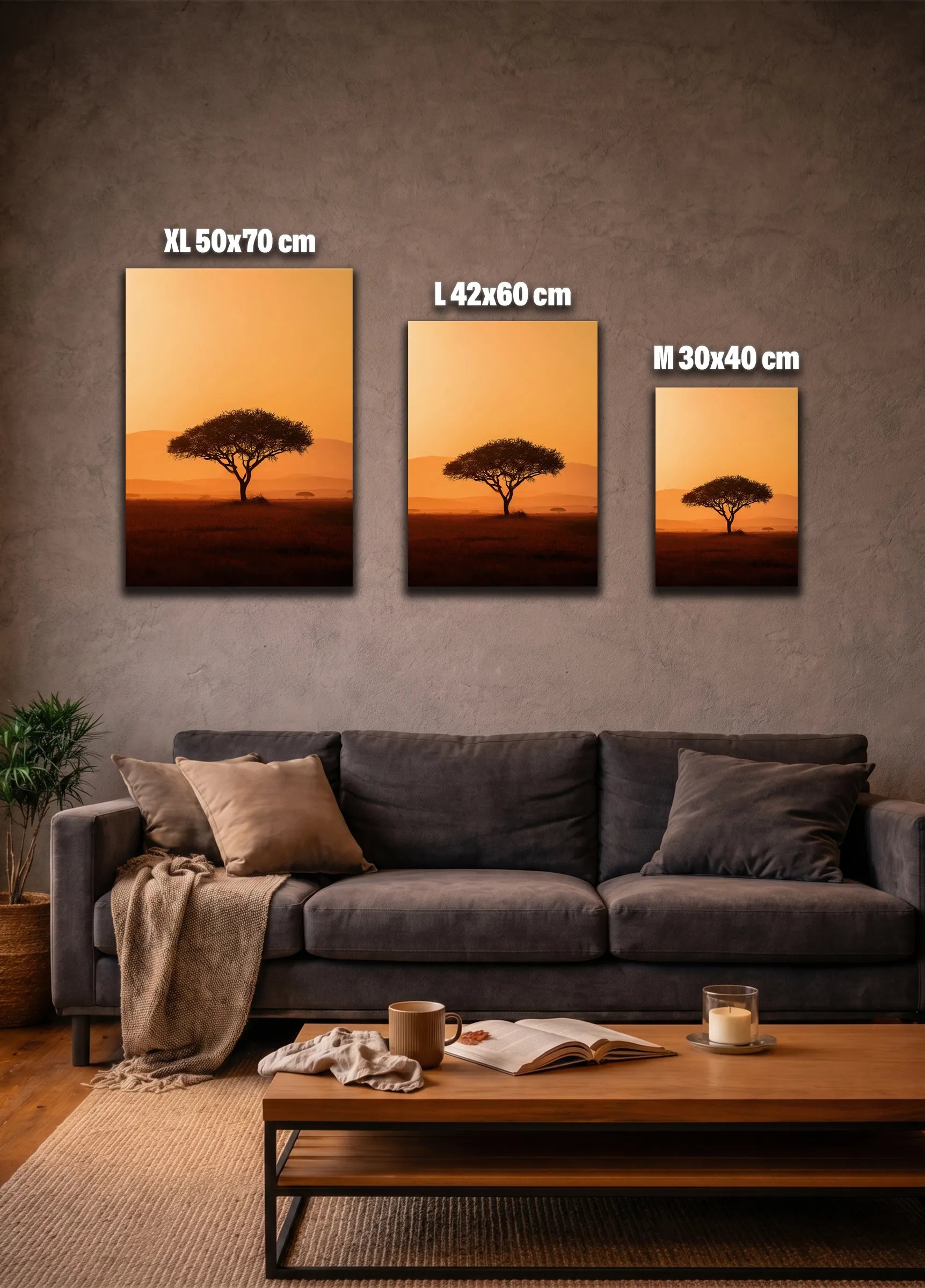 Metallbild - "Gold Horizon"