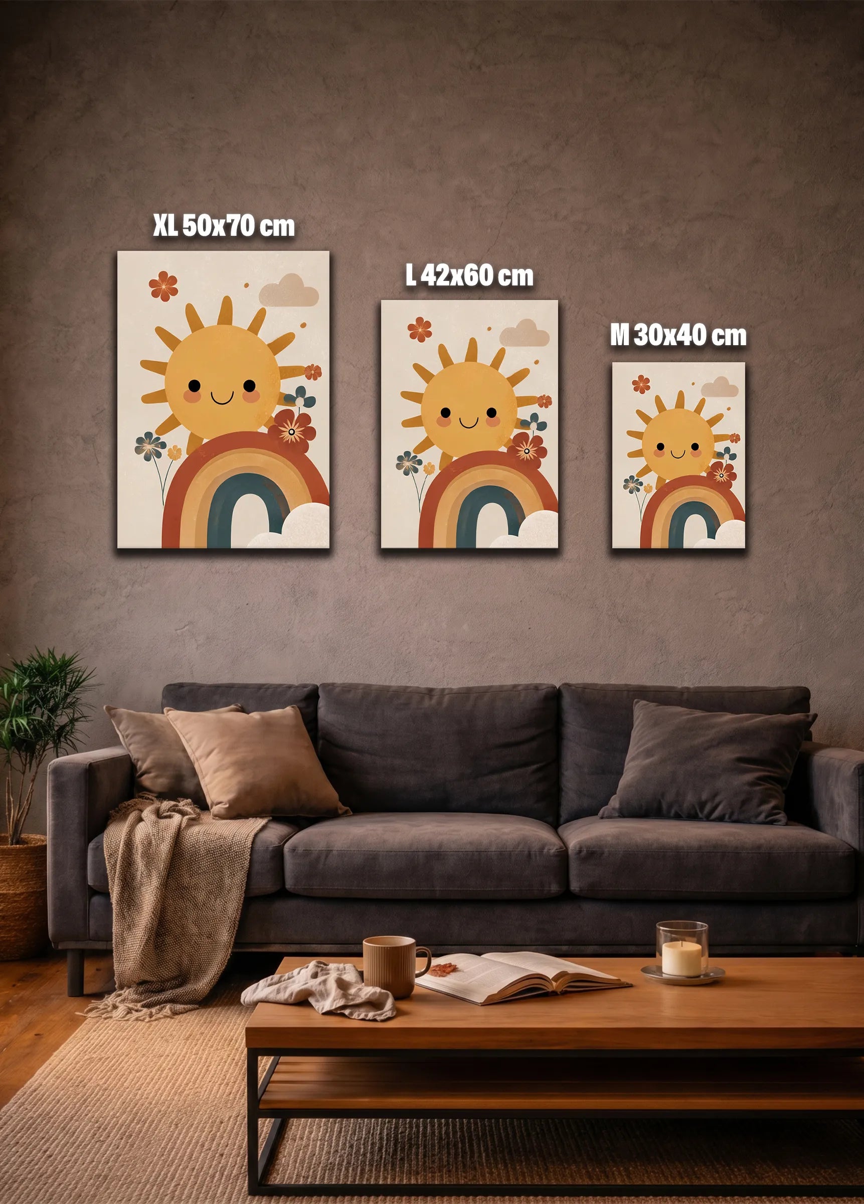 Metallbild - "Happy Sun"