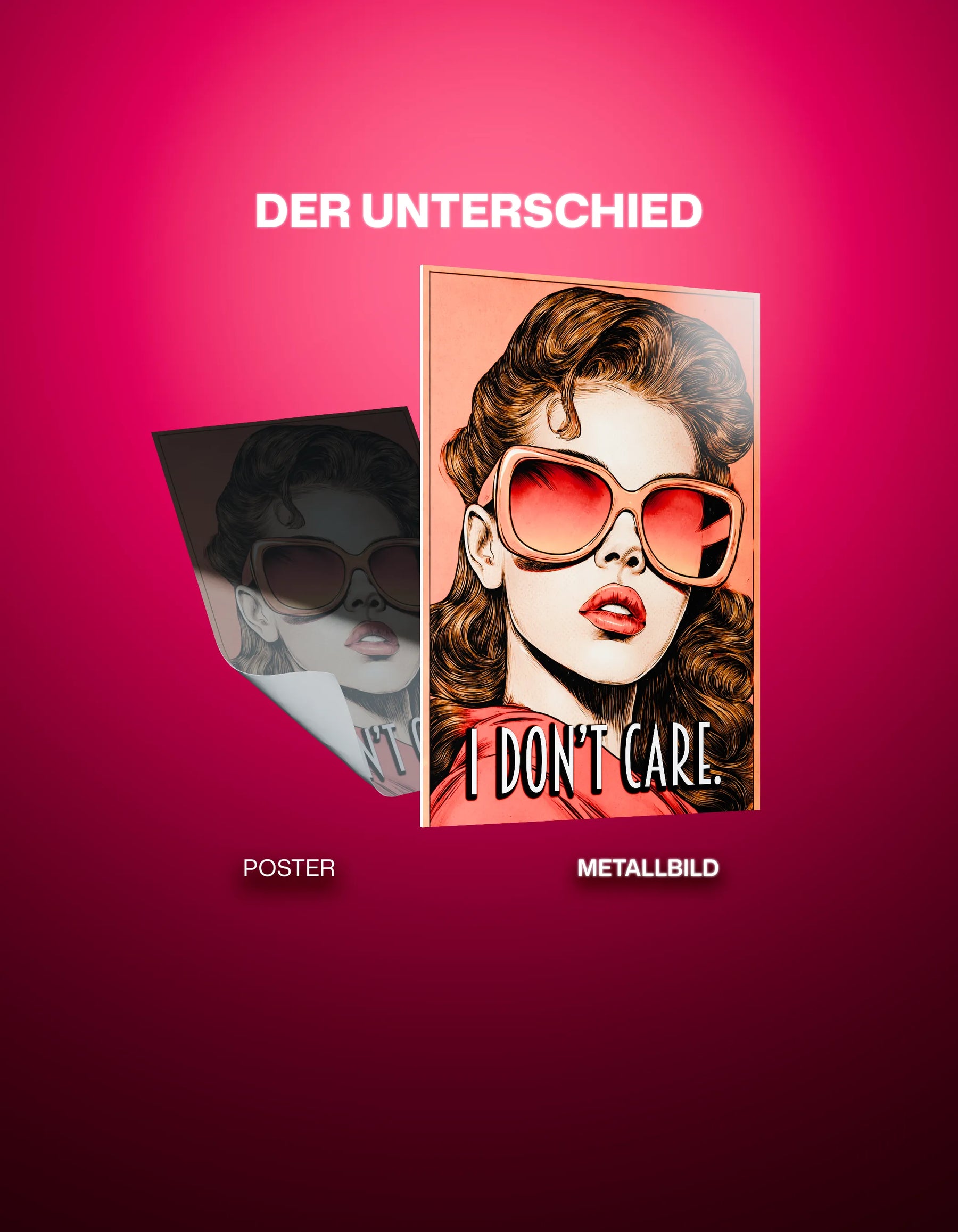 Metallbild - "I Dont Care"