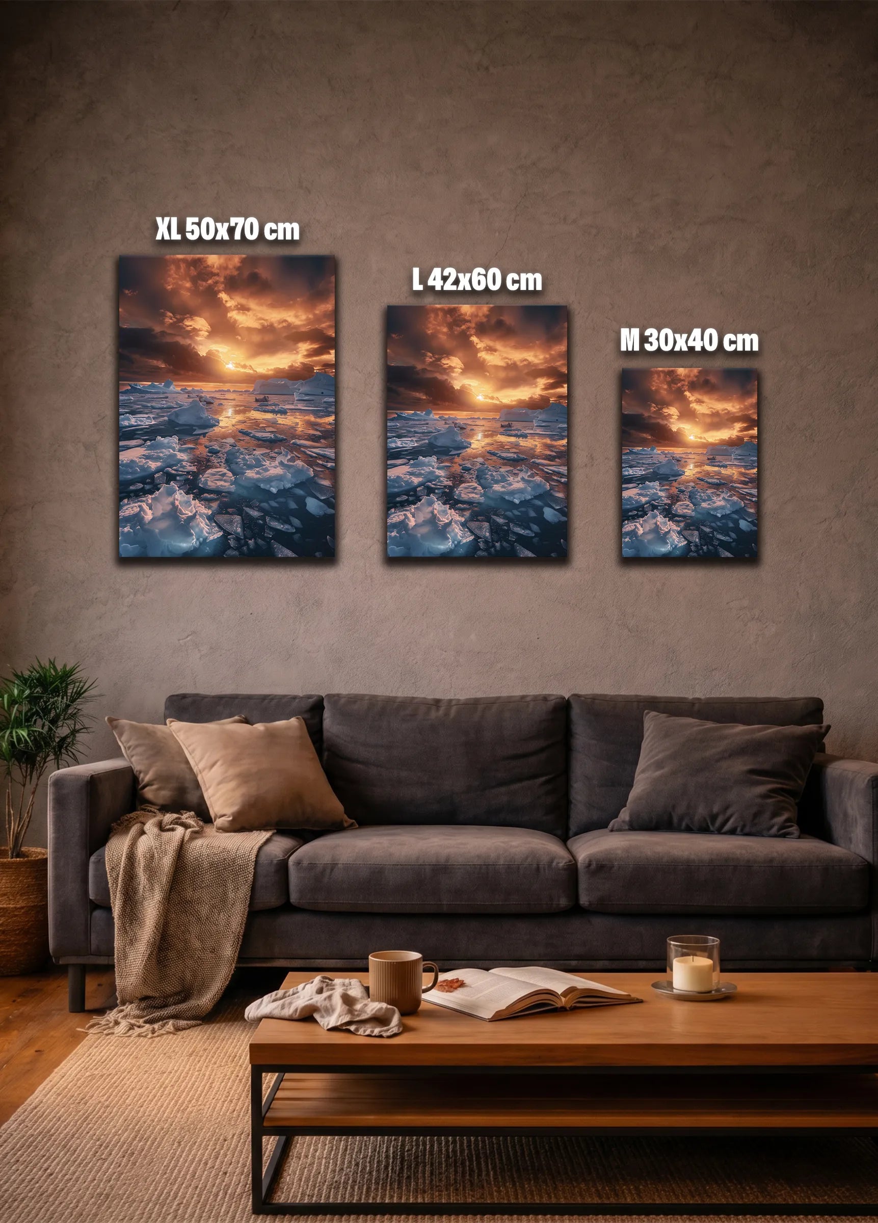 Metallbild - "Ice Horizon"