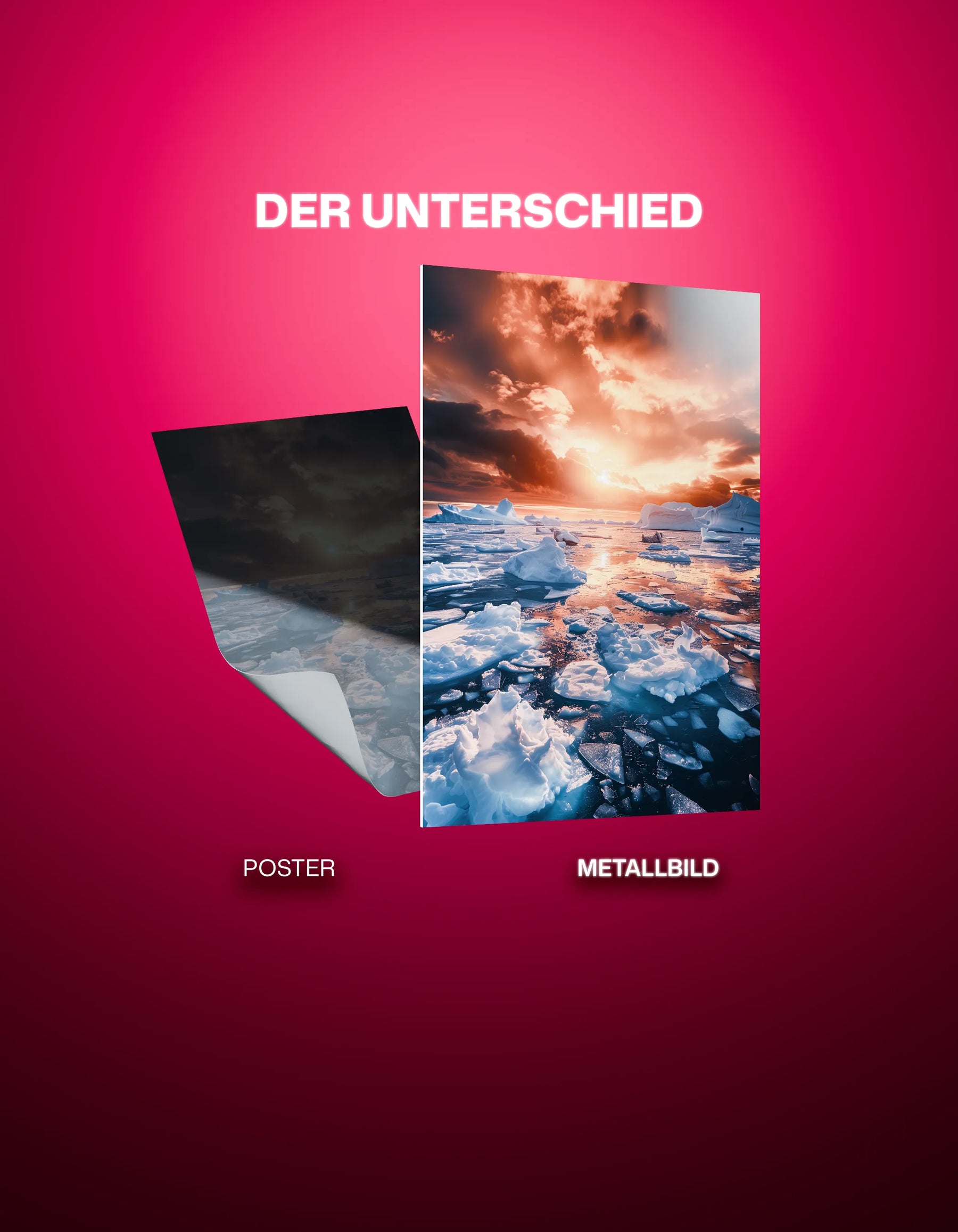Metallbild - "Ice Horizon"