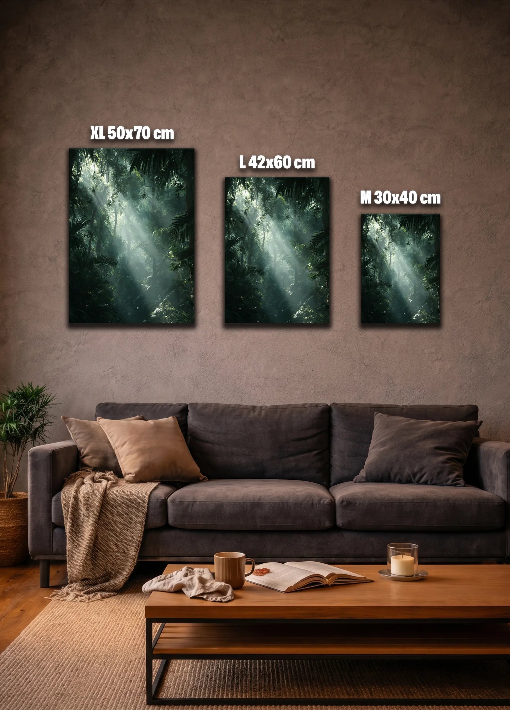 Metallbild - "Jungle Light"
