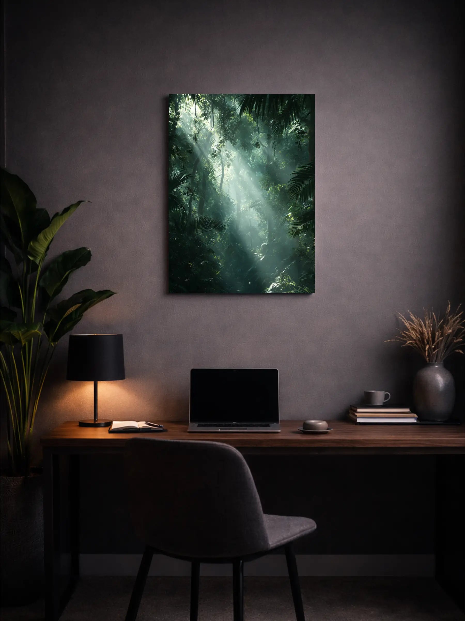Metallbild - "Jungle Light"