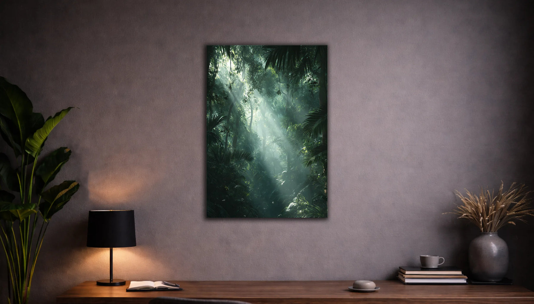 Metallbild - "Jungle Light"