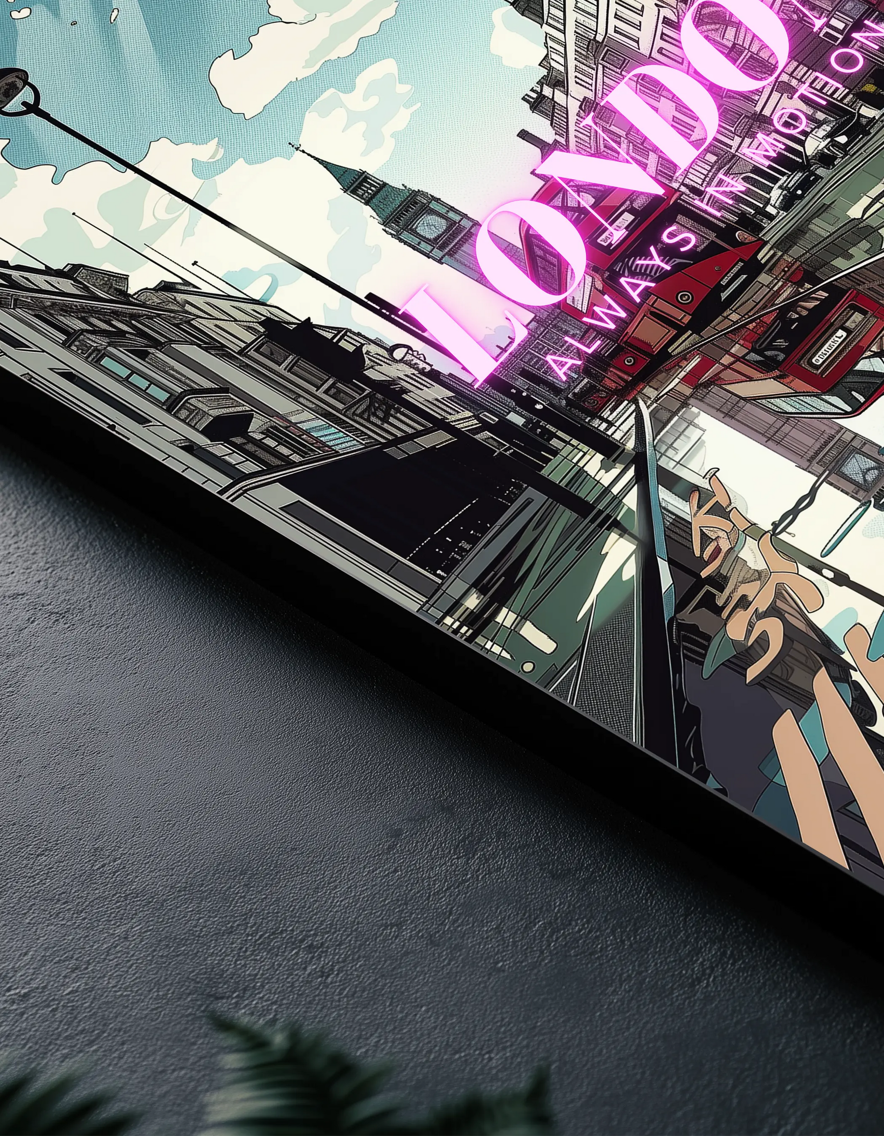 Metallbild - "London Comic"