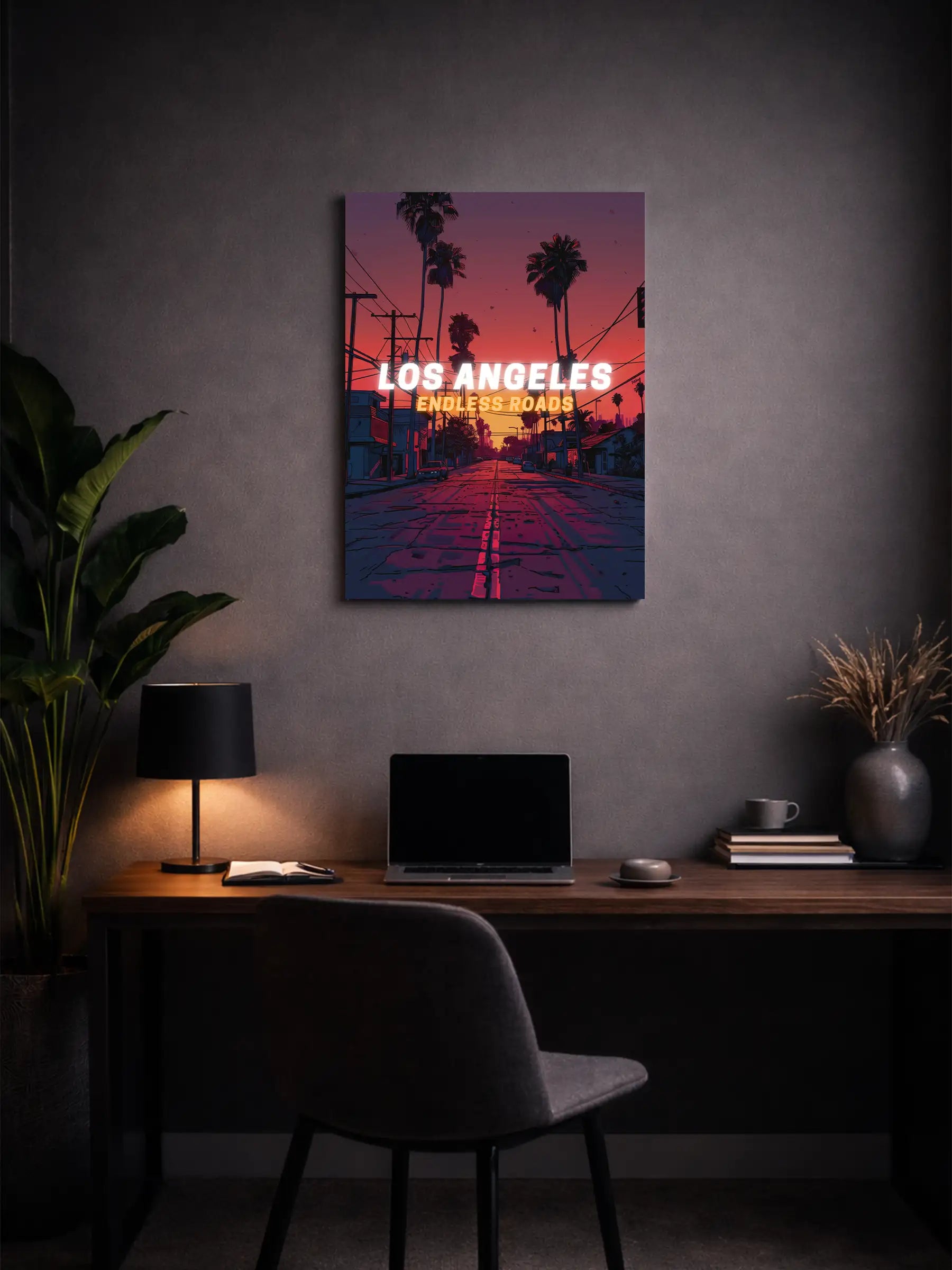 Metallbild - "Los Angeles Comic"