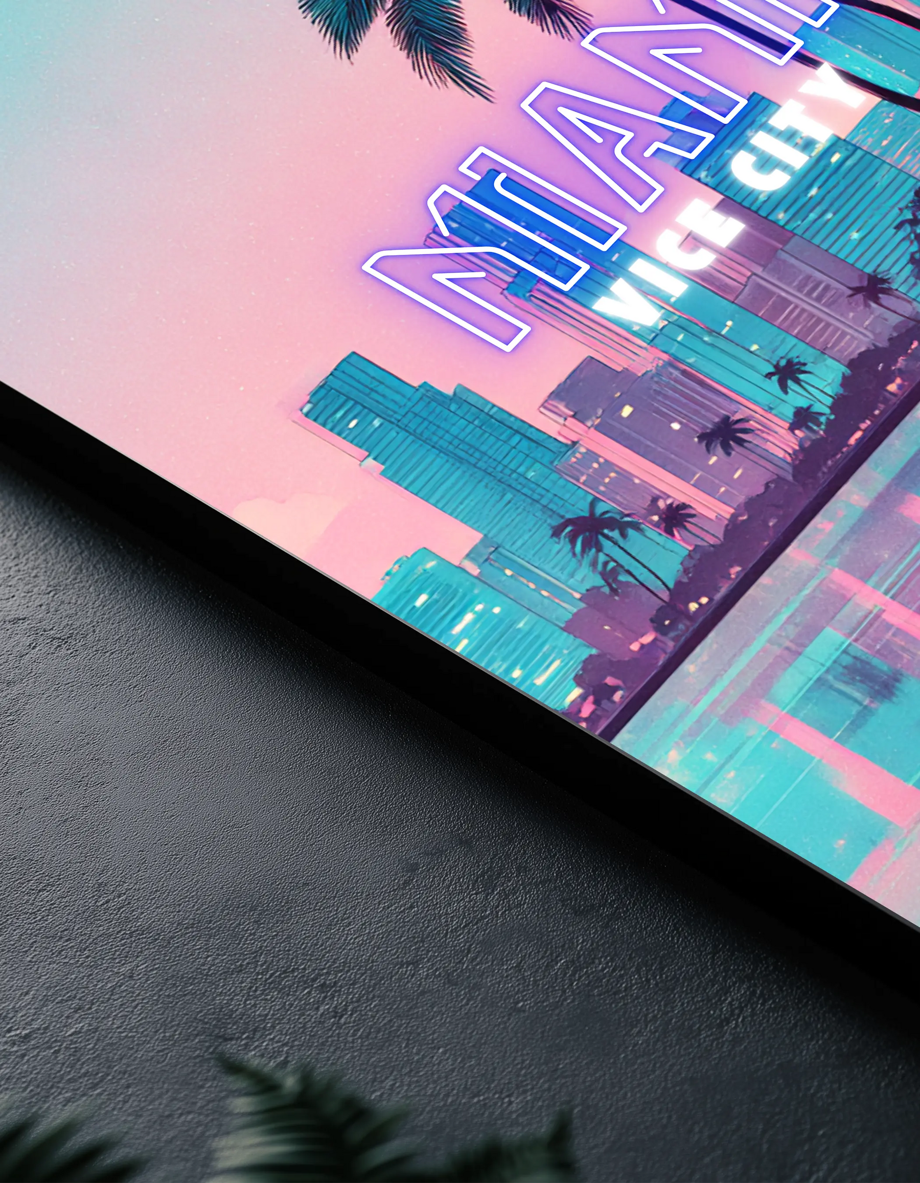 Metallbild - "Miami Comic"