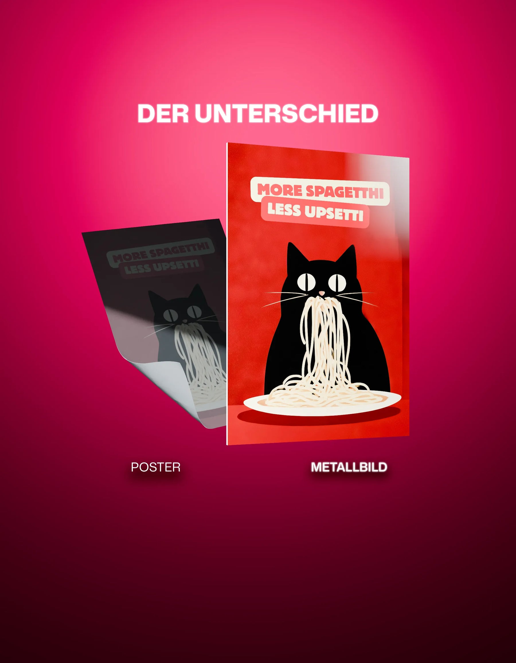 Metallbild - "More Spagetthi Less Upsetti"