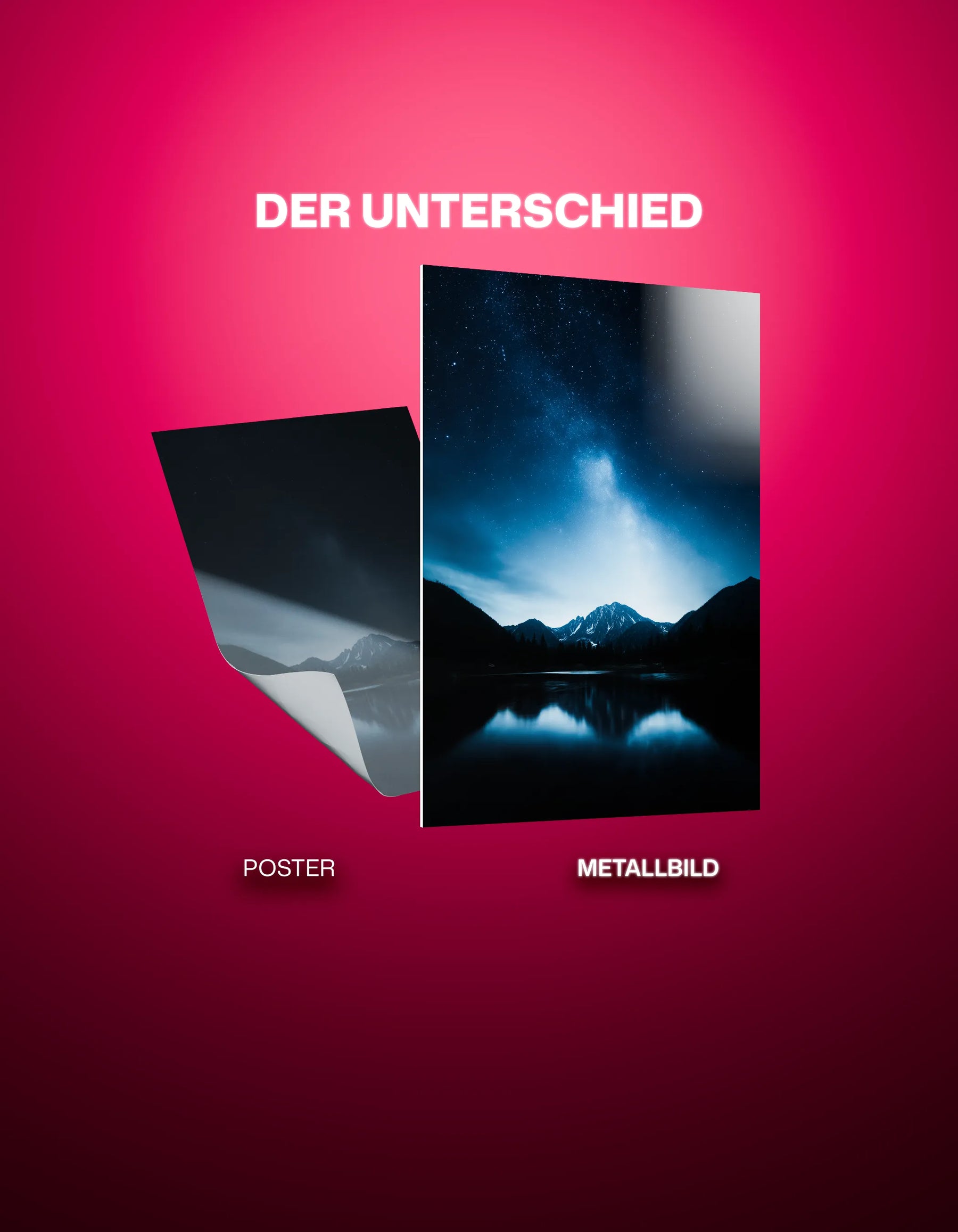 Metallbild - "Night Valley"