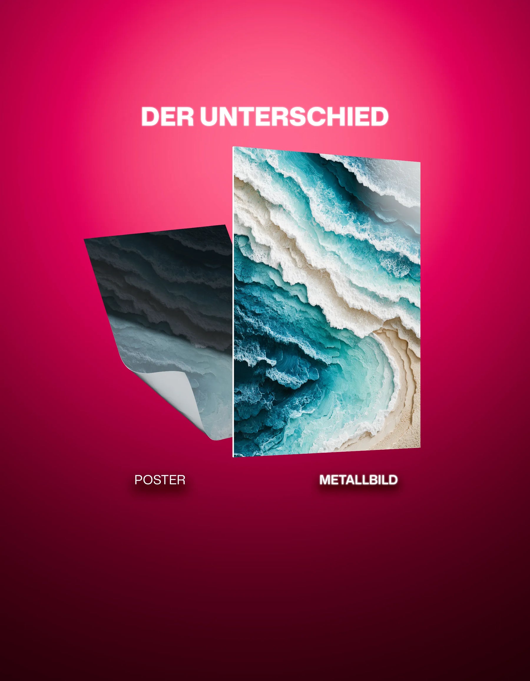Metallbild - "Ocean Waves"