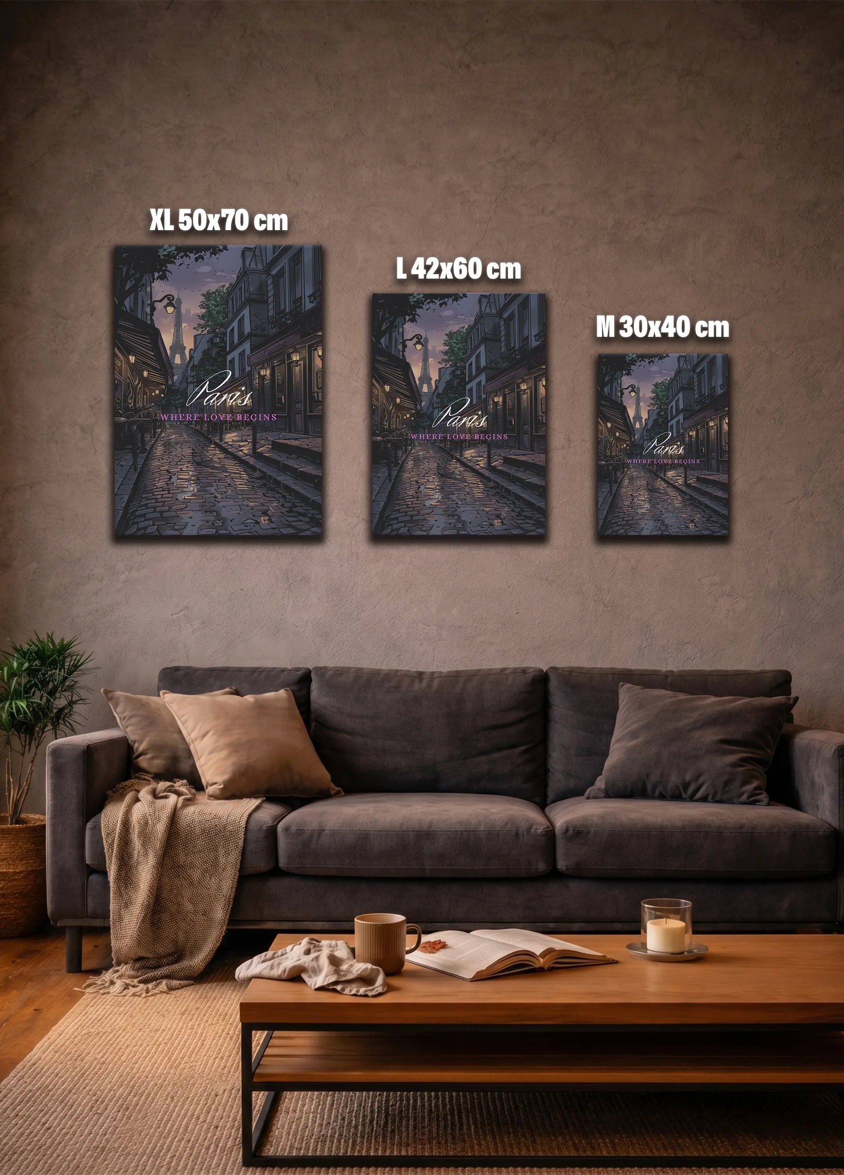 Metallbild - "Paris Comic"