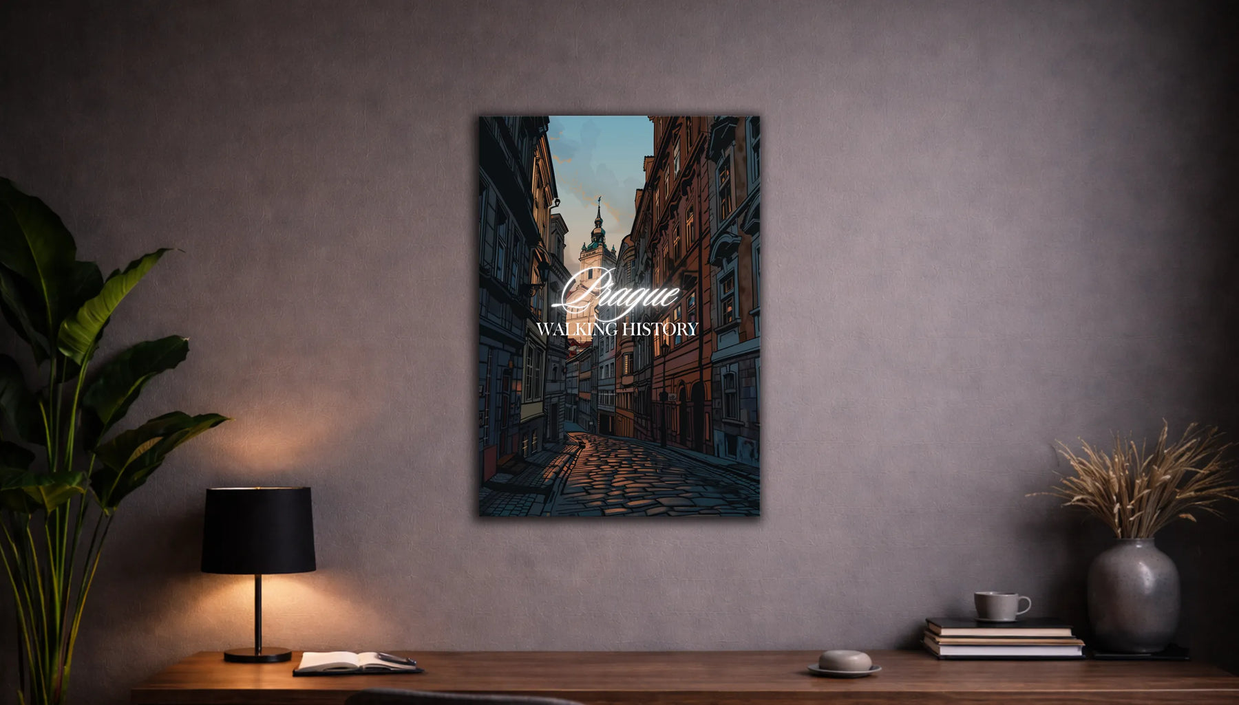Metallbild - "Prag Comic"