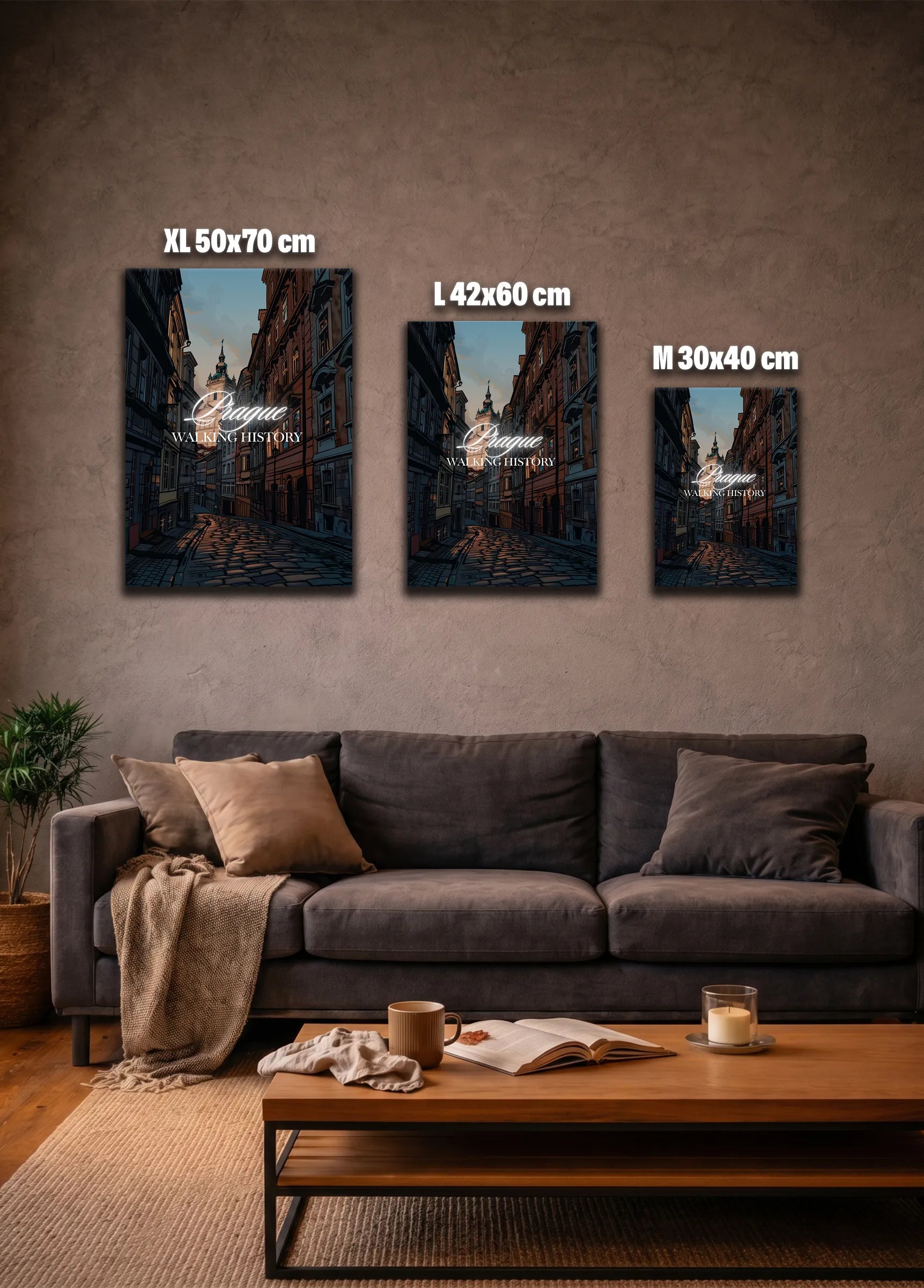 Metallbild - "Prag Comic"