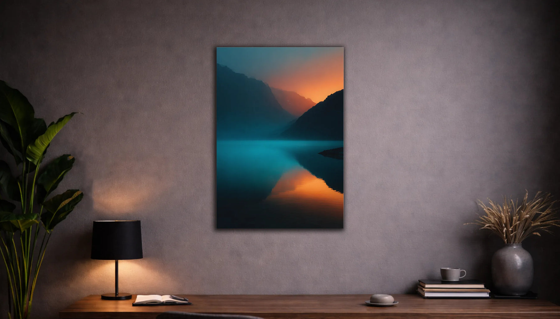 Metallbild - "Silent Lake"