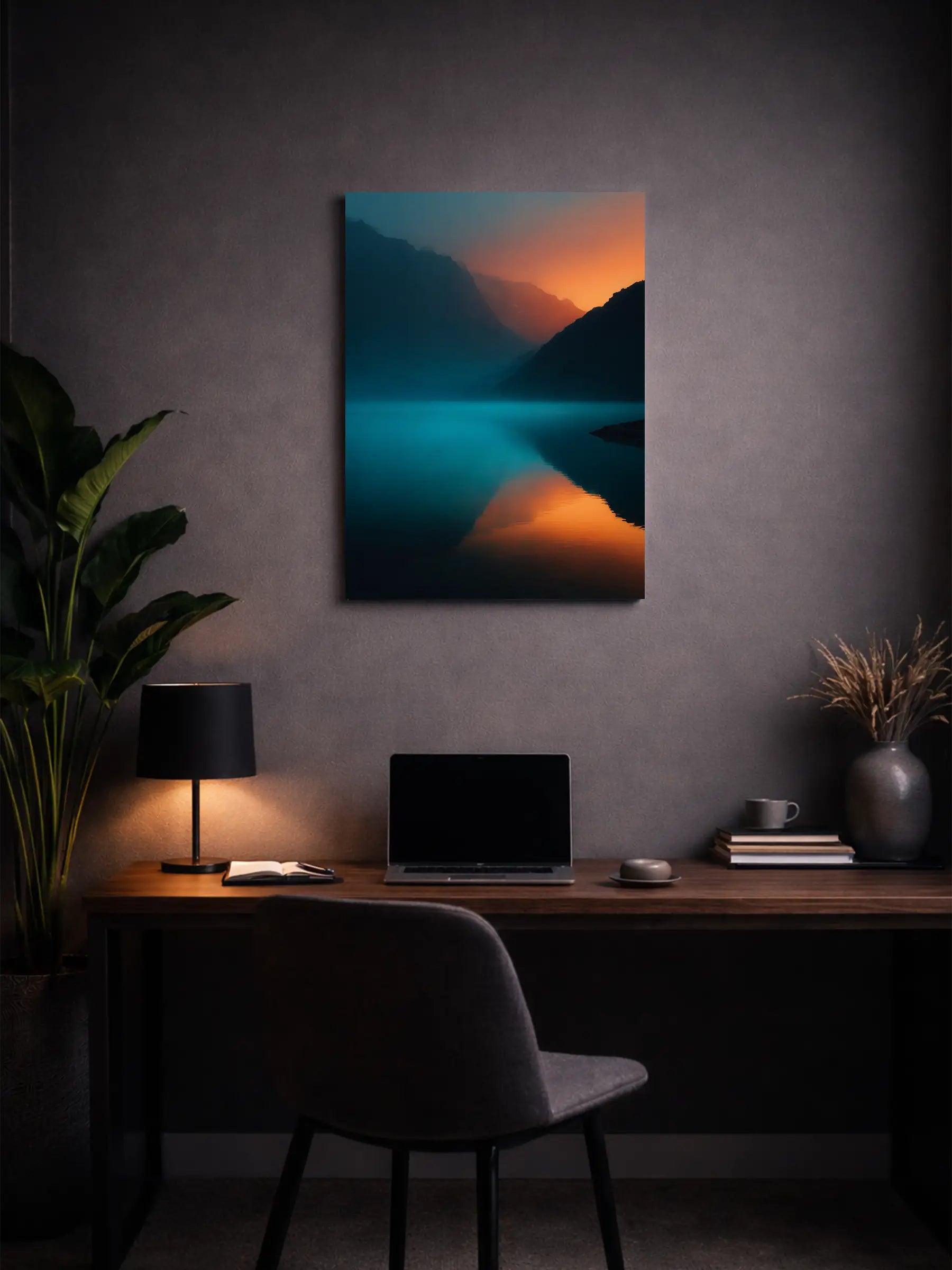 Metallbild - "Silent Lake"