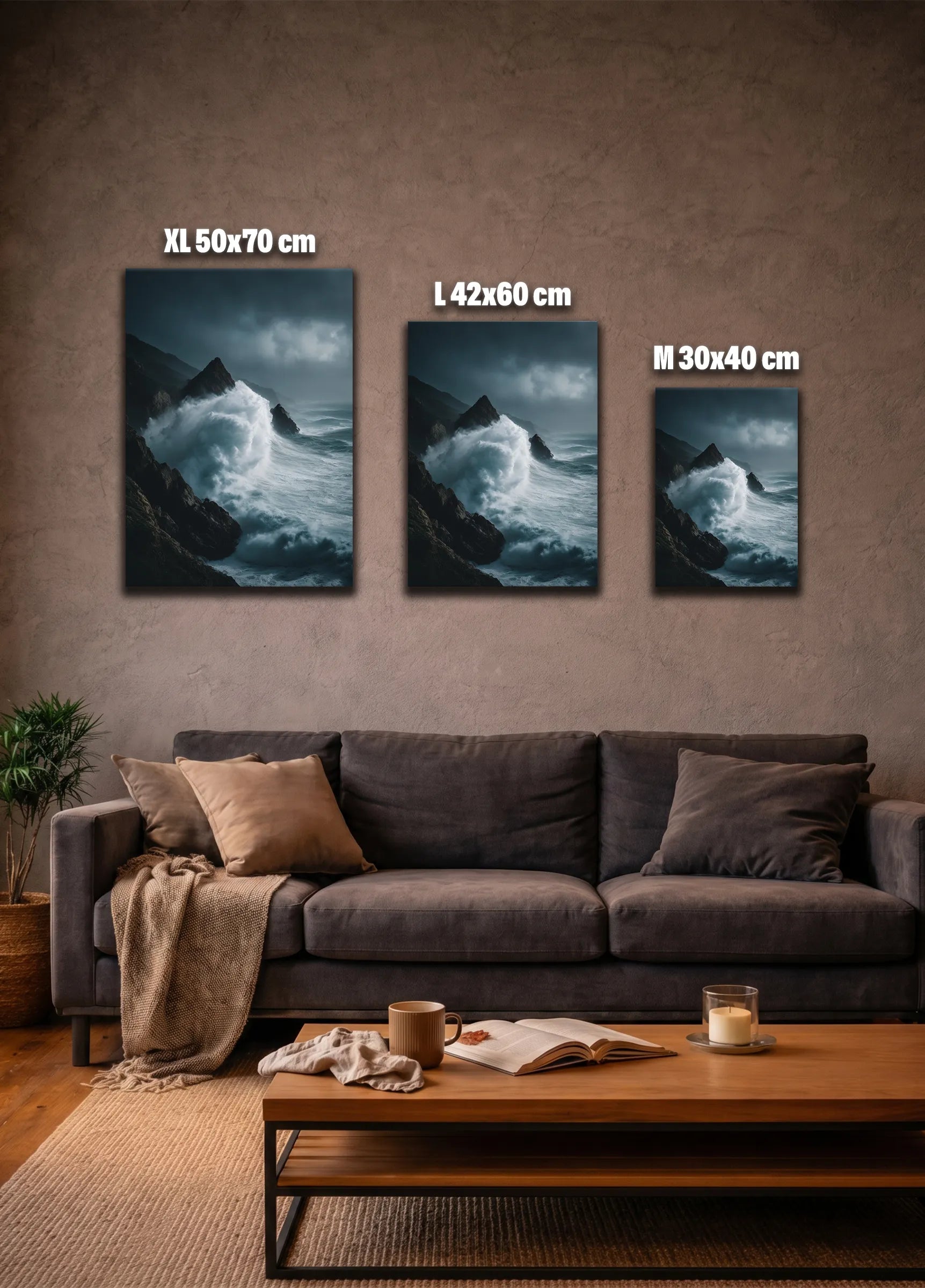 Metallbild - "Storm Waves"