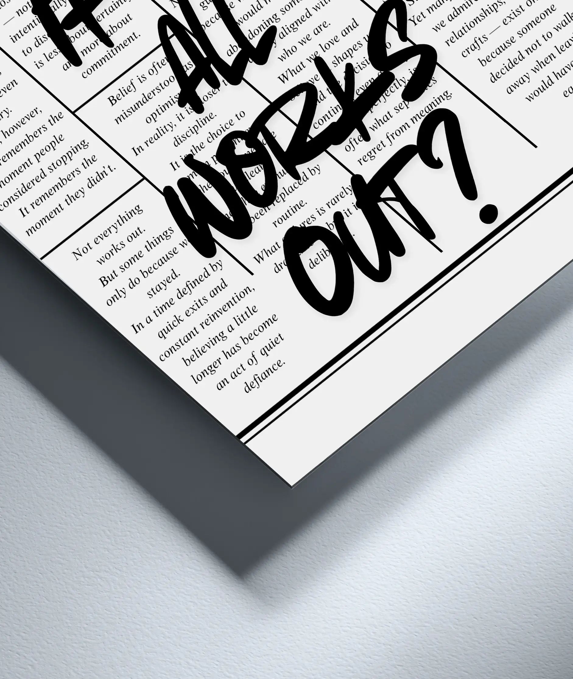 Metallbild - "What If It All Works Out"