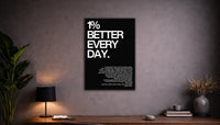 Metallbild - "1% Better Every Day"
