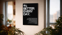 Metallbild - "1% Better Every Day"