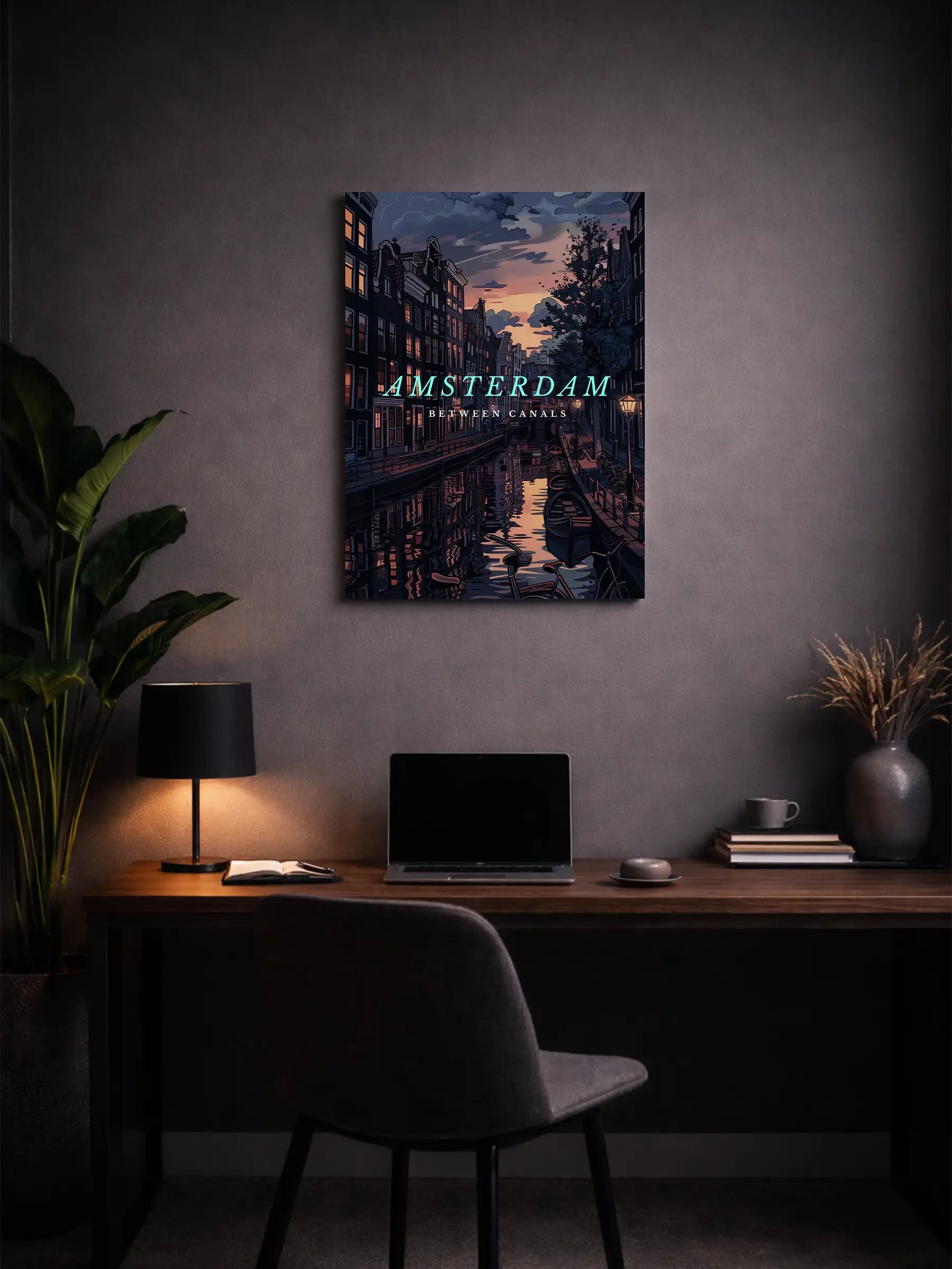 Metallbild -  "Amsterdam Comic"