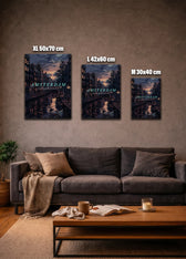 Metallbild -  "Amsterdam Comic"