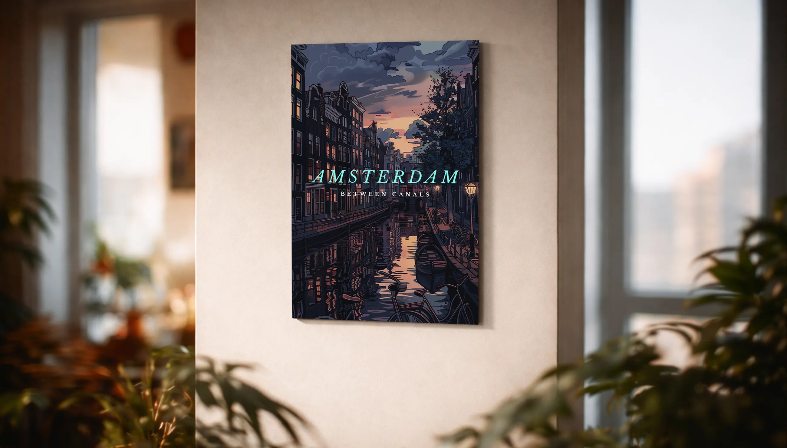 Metallbild -  "Amsterdam Comic"