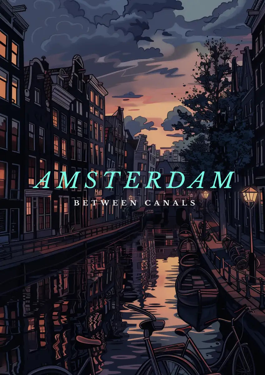 Metallbild -  "Amsterdam Comic"