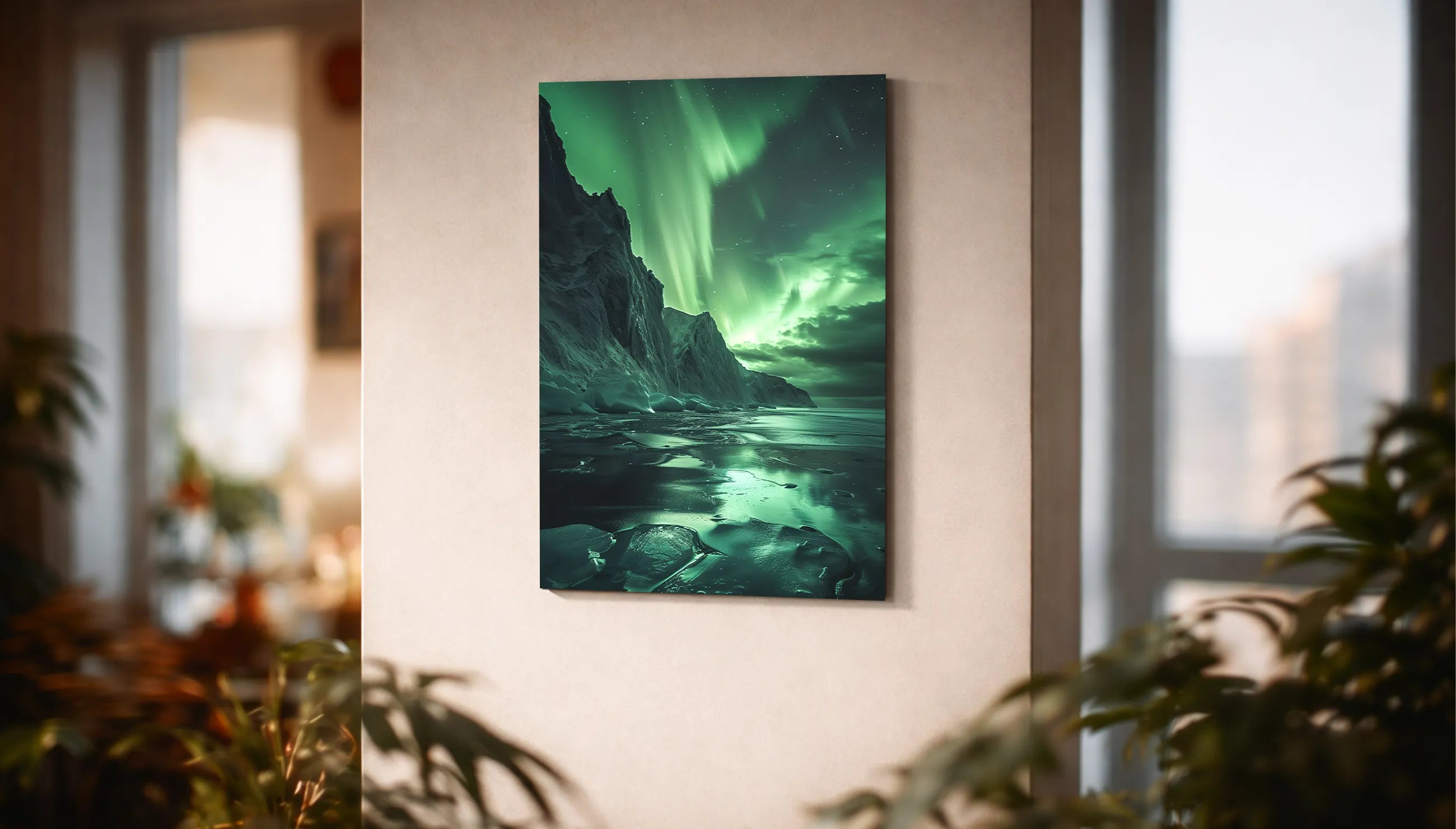 Metallbild - "Aurora Coast"