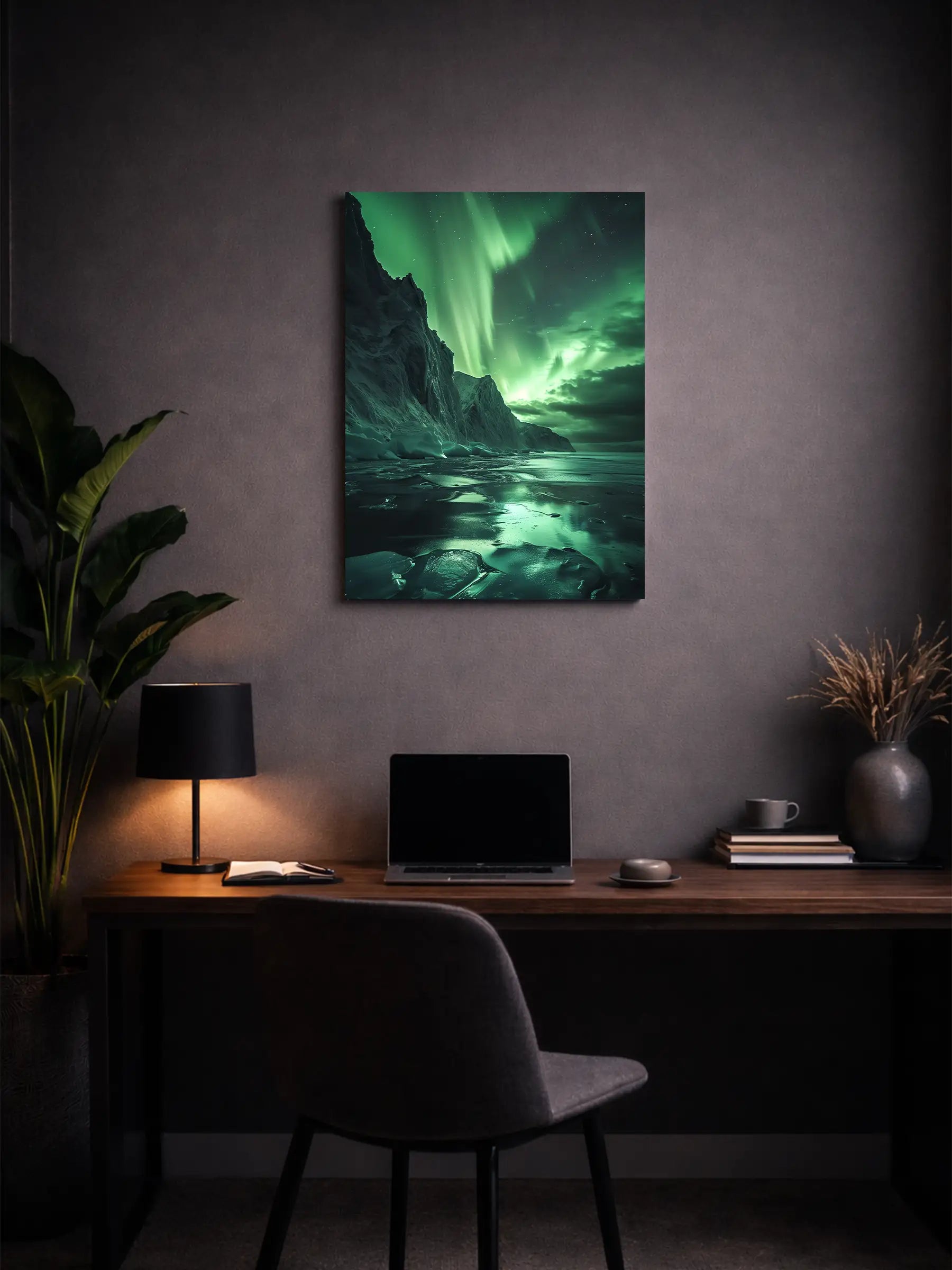 Metallbild - "Aurora Coast"