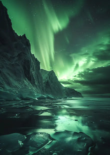 Metallbild - "Aurora Coast"