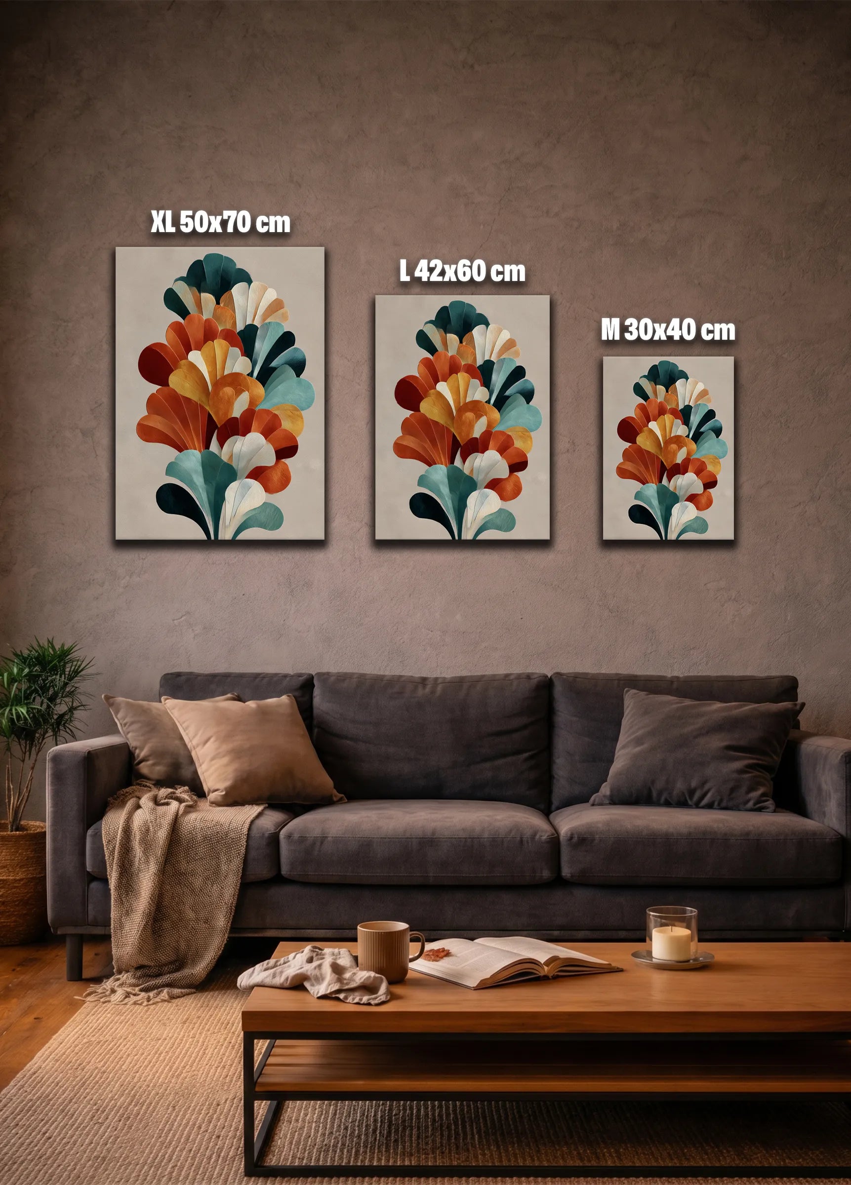 Metallbild - "Autumn Bloom"