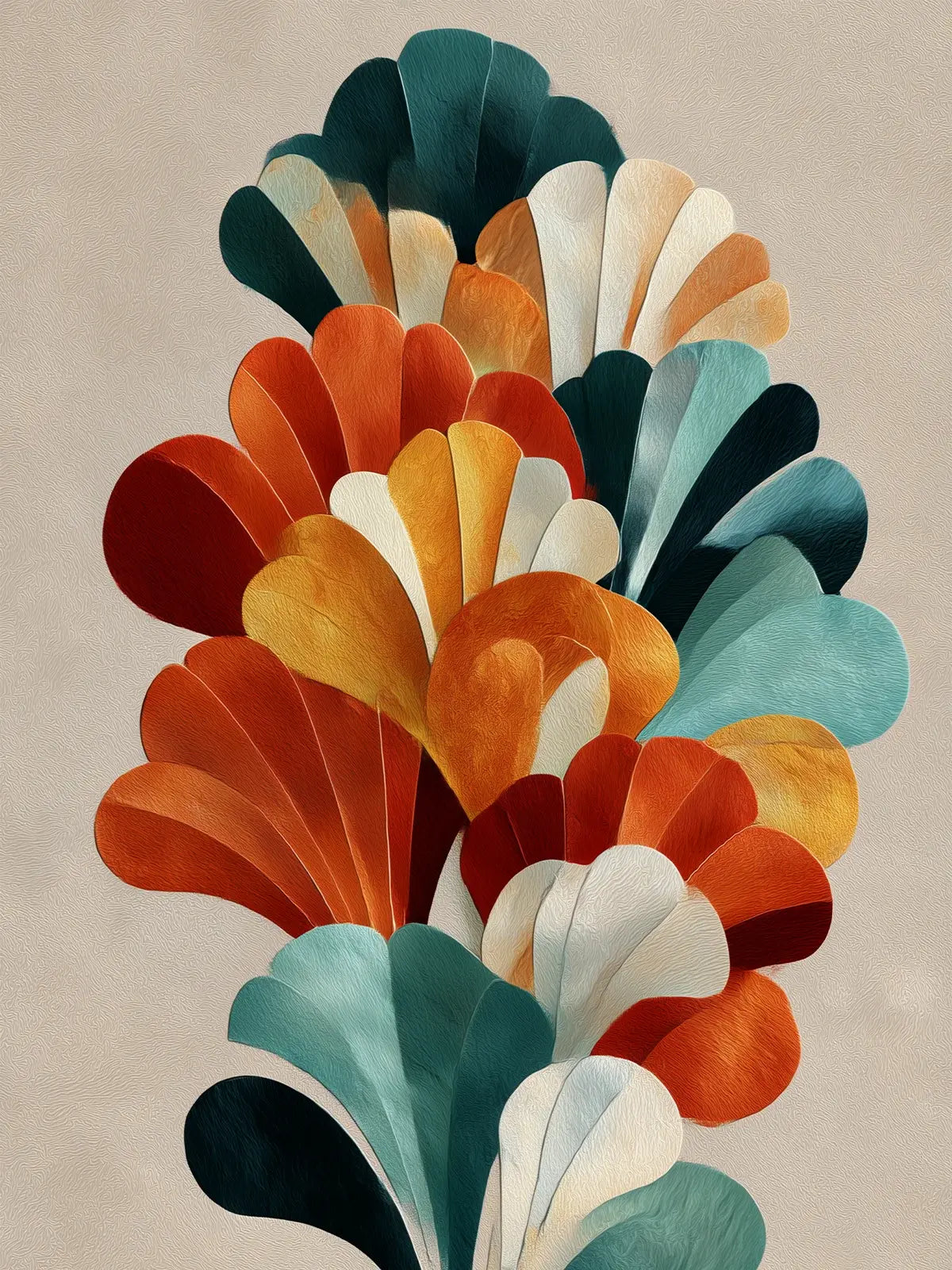 Metallbild - "Autumn Bloom"