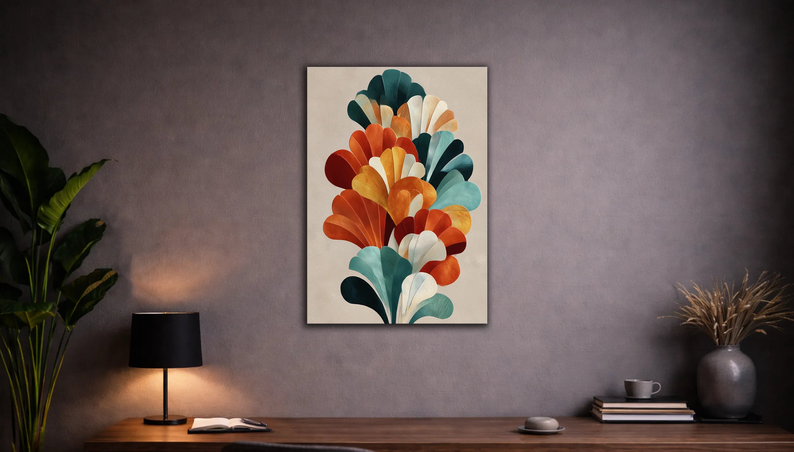 Metallbild - "Autumn Bloom"