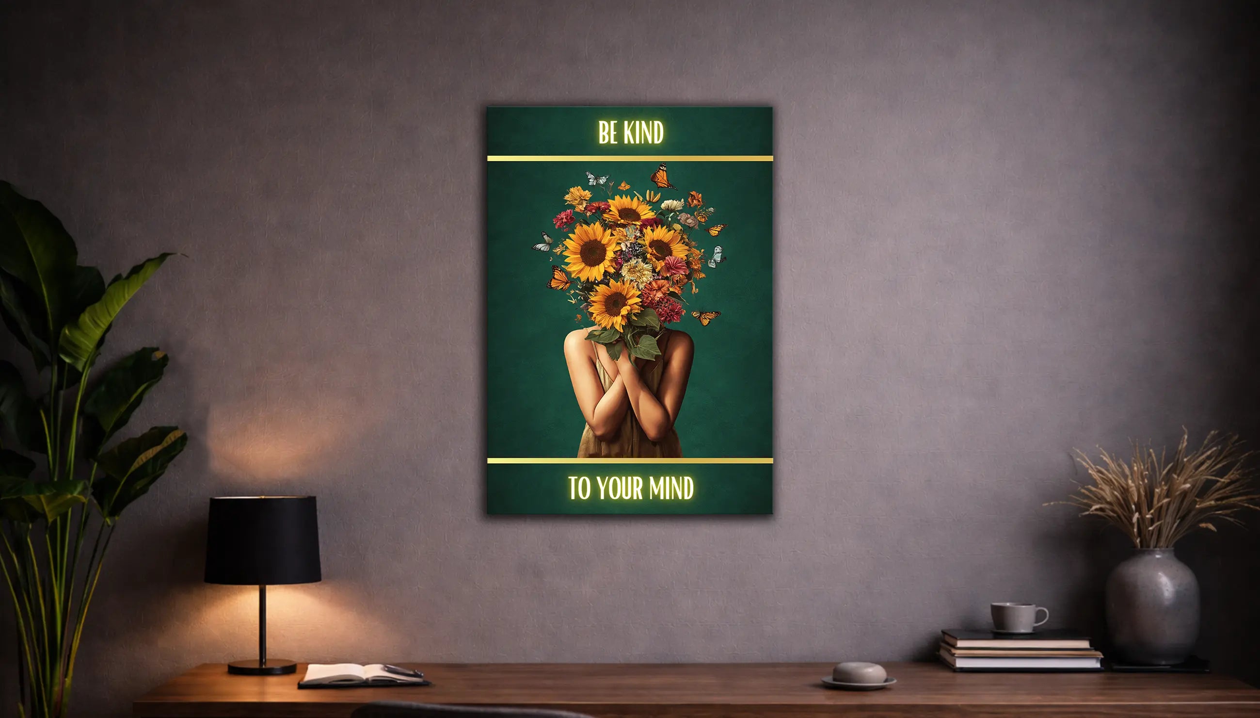 Metallbild - "Be Kind To Your Mind"