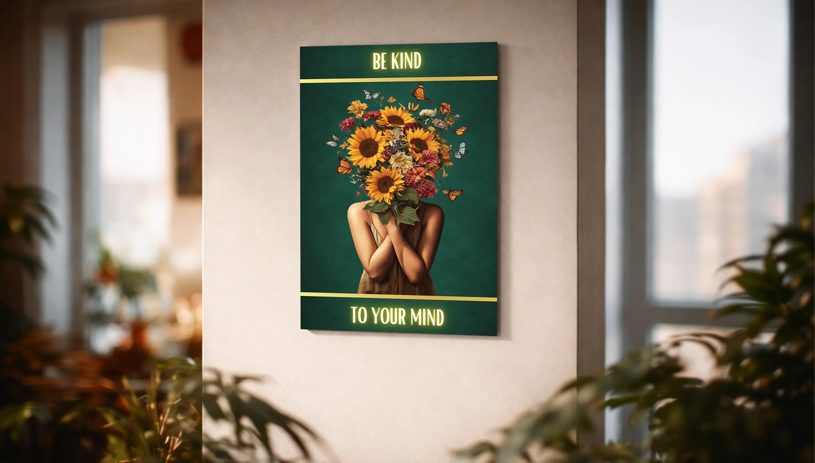 Metallbild - "Be Kind To Your Mind"
