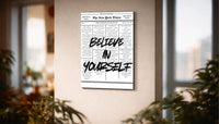 Metallbild - "Believe In Yourself"