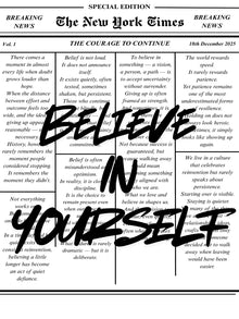 Metallbild - "Believe In Yourself"