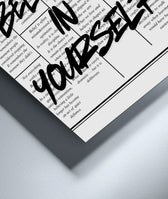 Metallbild - "Believe In Yourself"