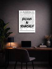 Metallbild - "Believe In Yourself"
