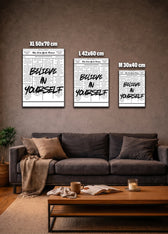 Metallbild - "Believe In Yourself"